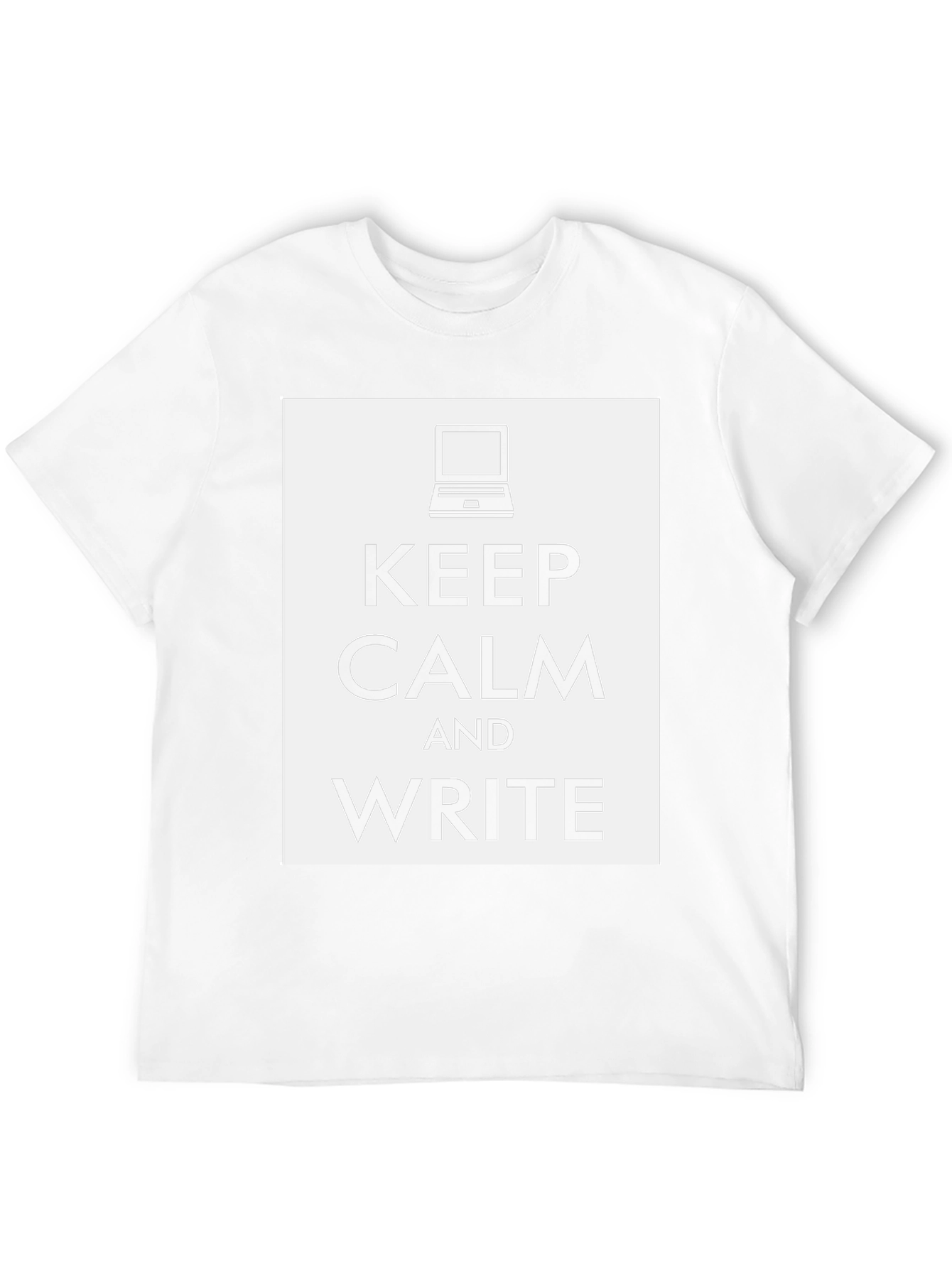 Black Keep Calm and Write T-Shirt - Writer's Tee view 12