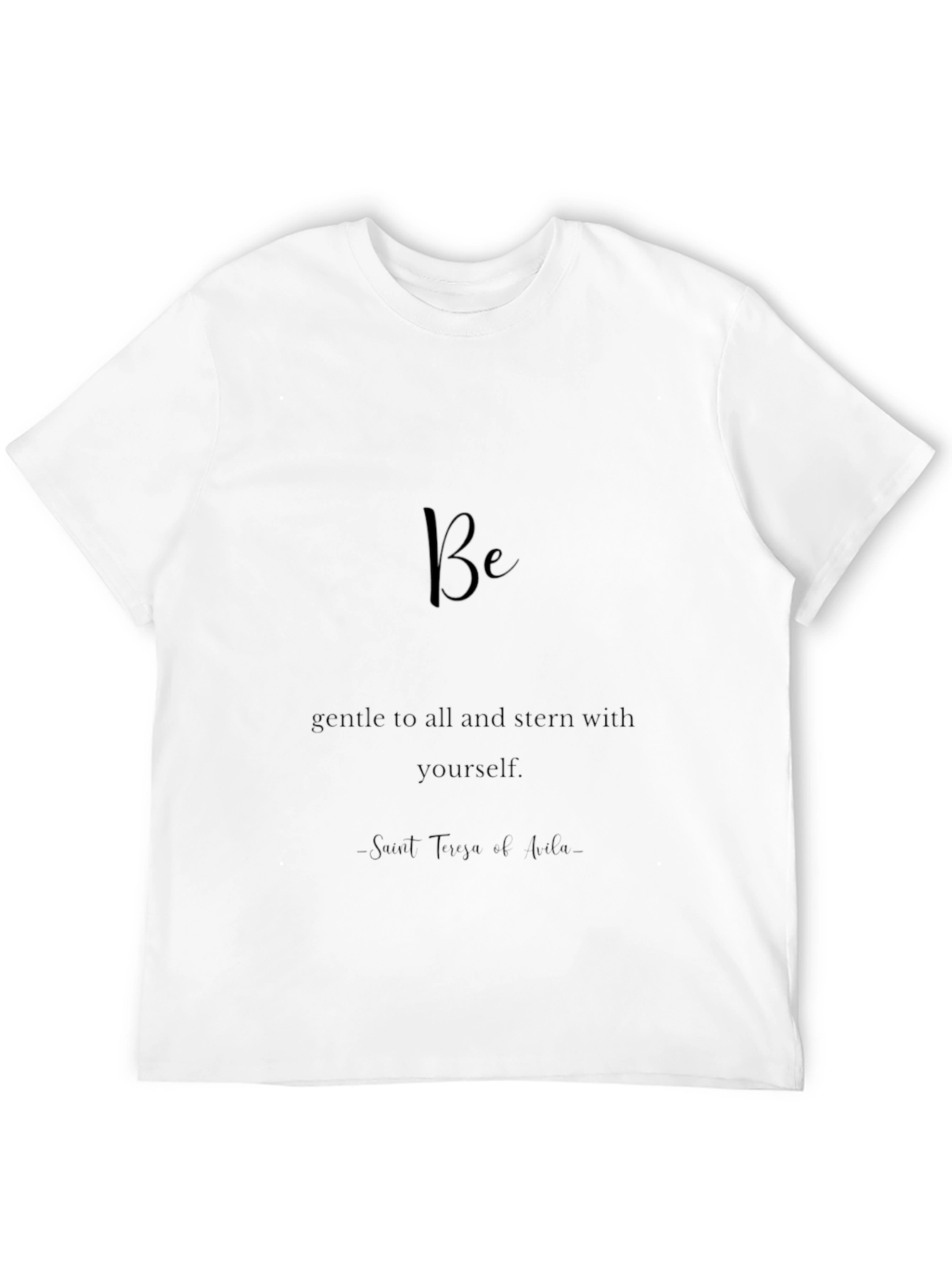 Black Inspirational Black T-Shirt - Be Gentle view 12