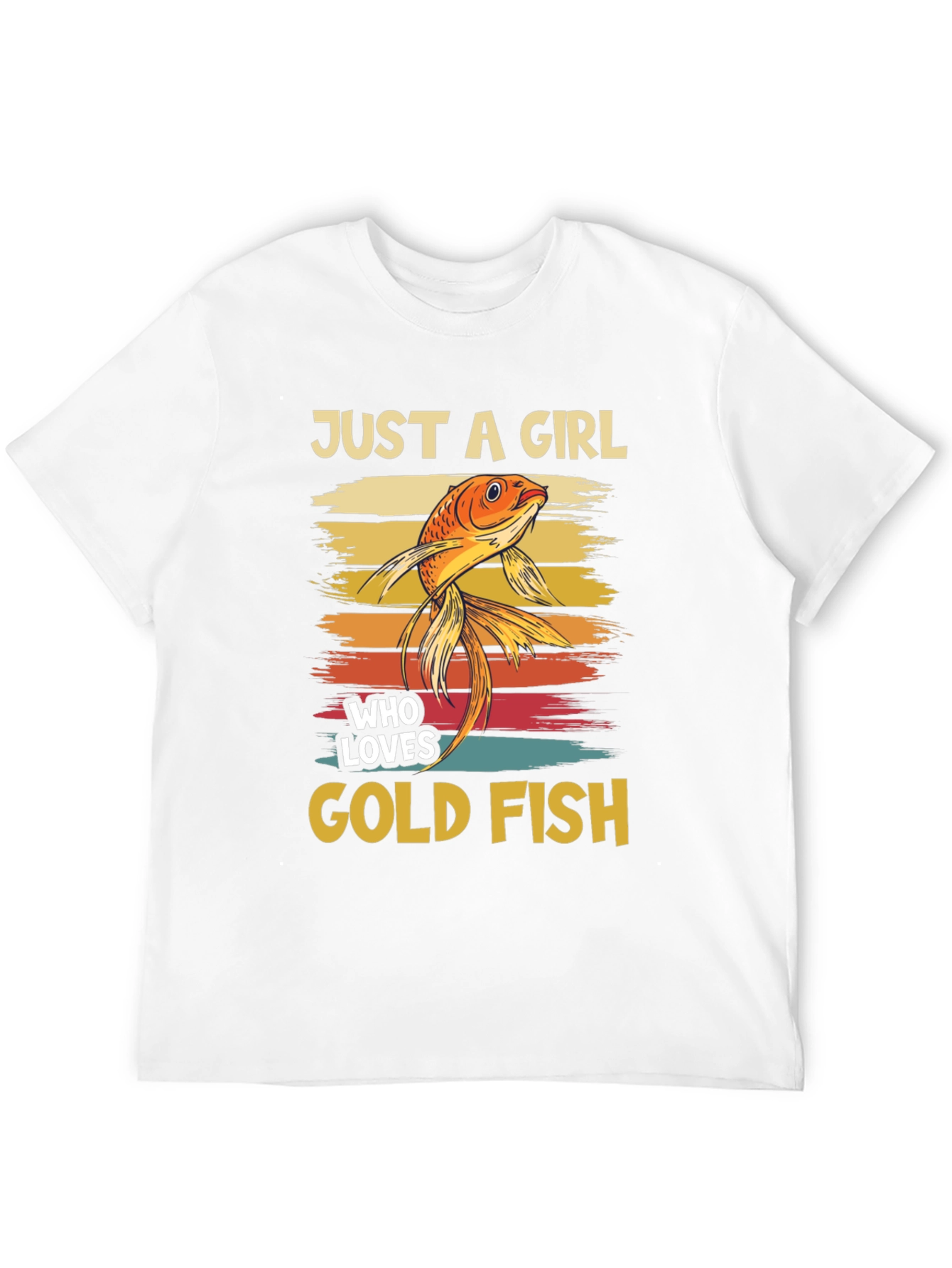 Black Just A Girl Who Loves Goldfish T-Shirt view 12