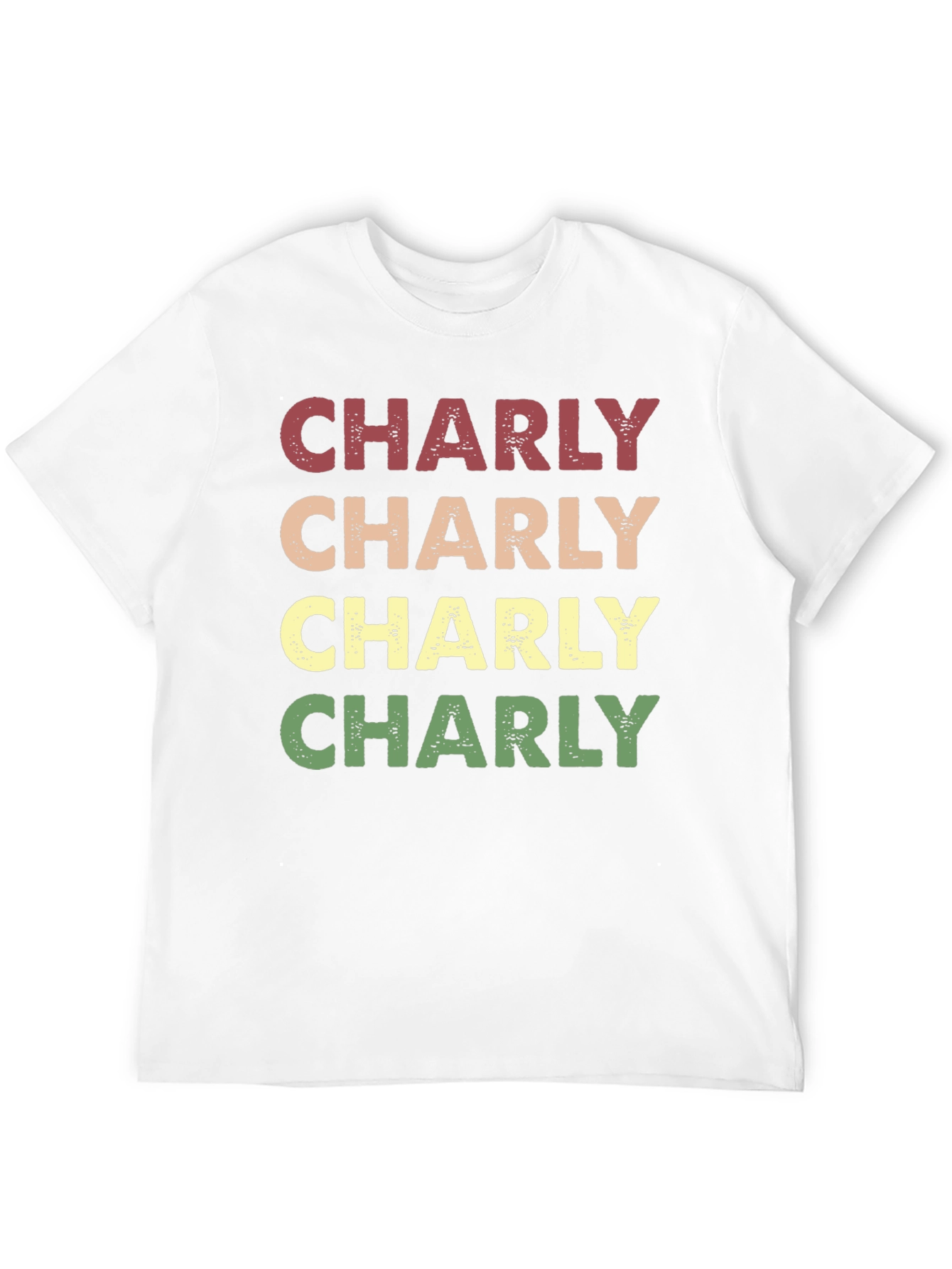 Black Retro Charly T-Shirt - Vintage Style Name Tee view 12