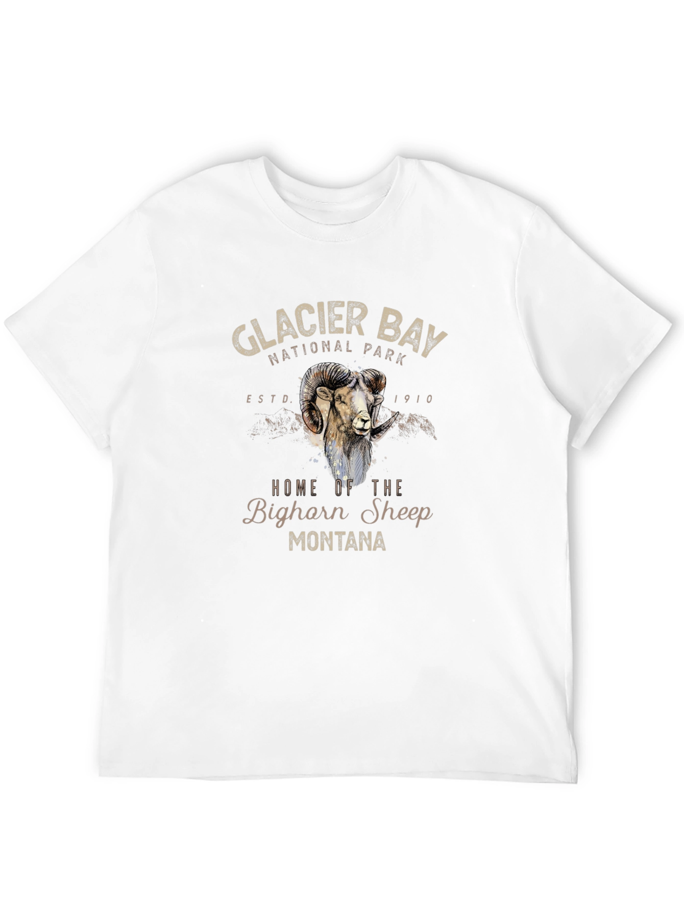 Black Glacier Bay National Park Bighorn Sheep T-Shirt view 12