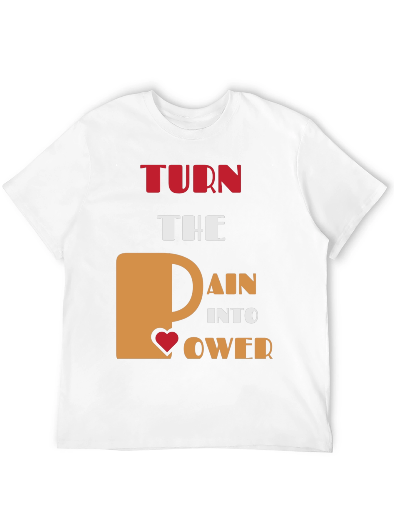 Black Turn Pain Into Power Graphic T-Shirt view 12