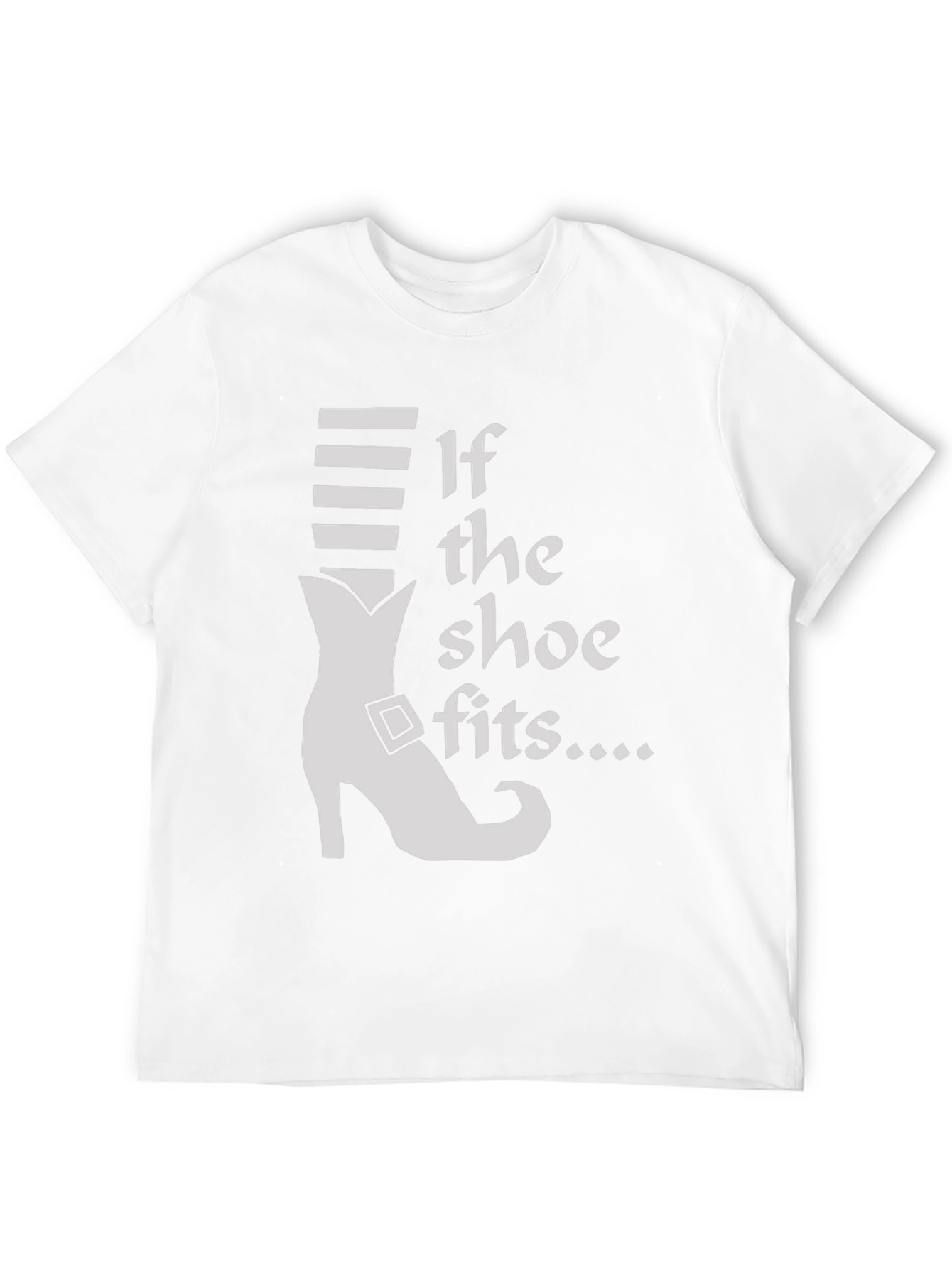Black If the Shoe Fits T-Shirt - Novelty Witch Shoe Tee view 12