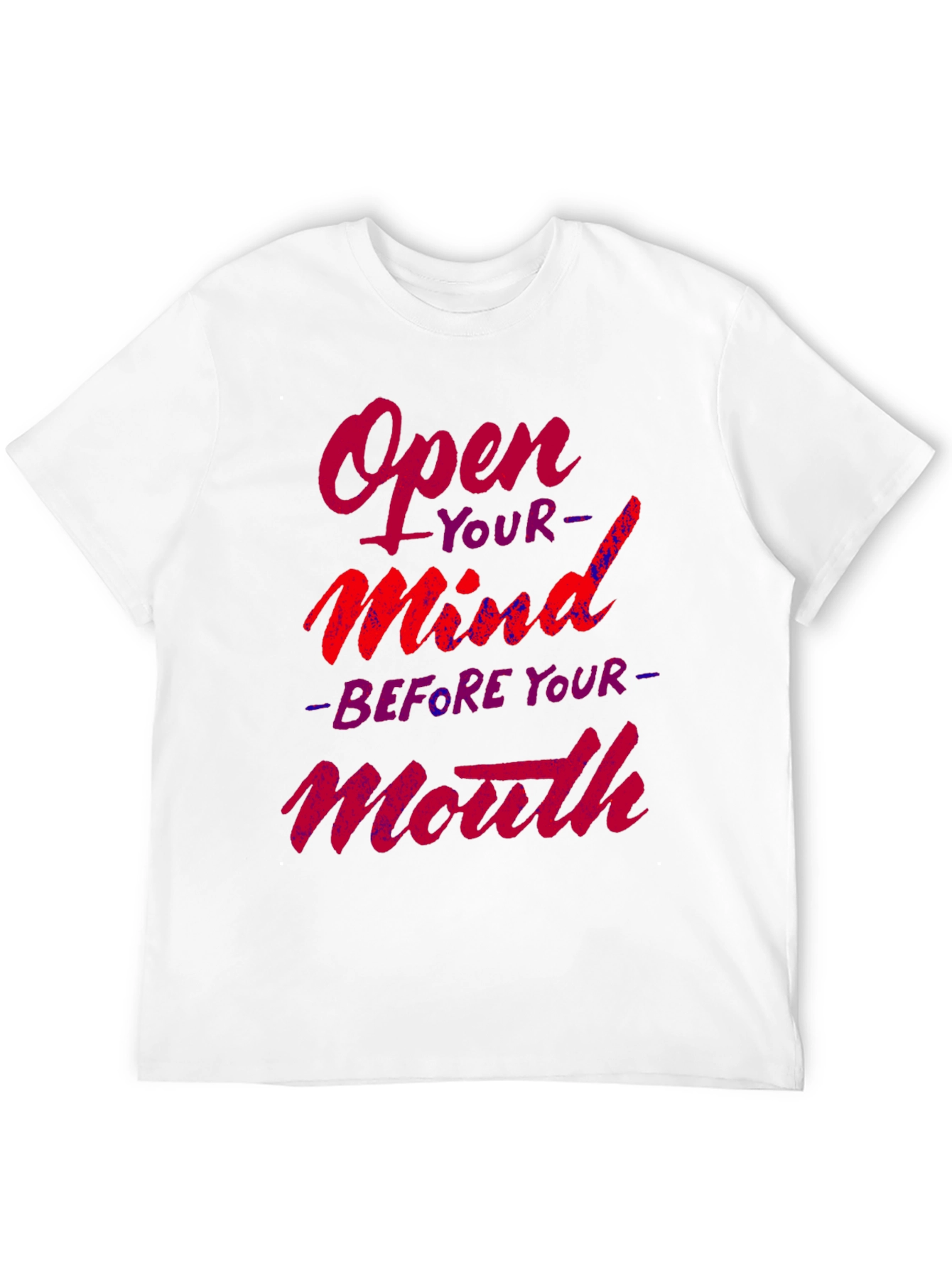 Black Open Mind Graphic Tee - Inspiring Slogan T-Shirt view 12