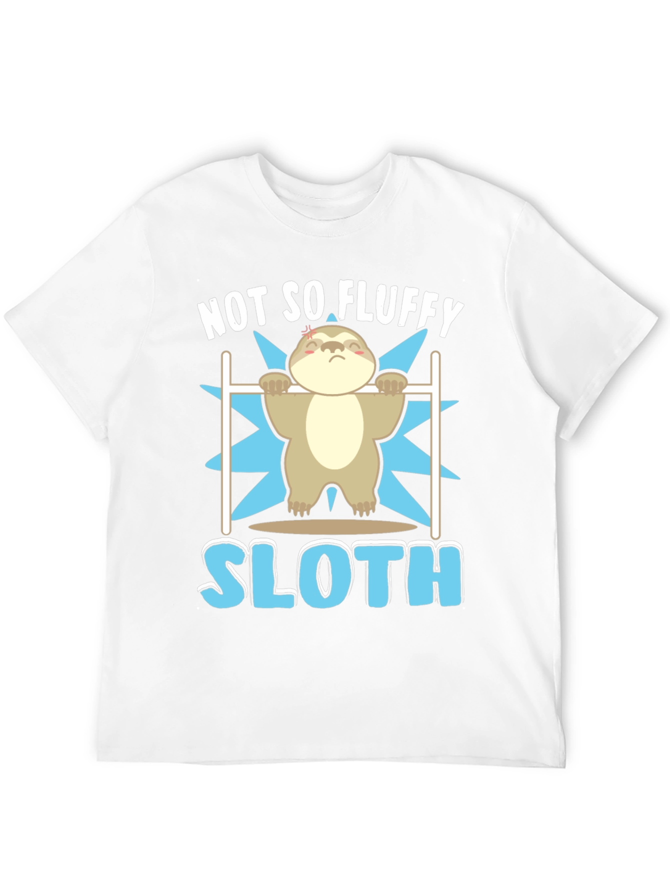 Black Not So Fluffy Sloth Gym T-Shirt view 12