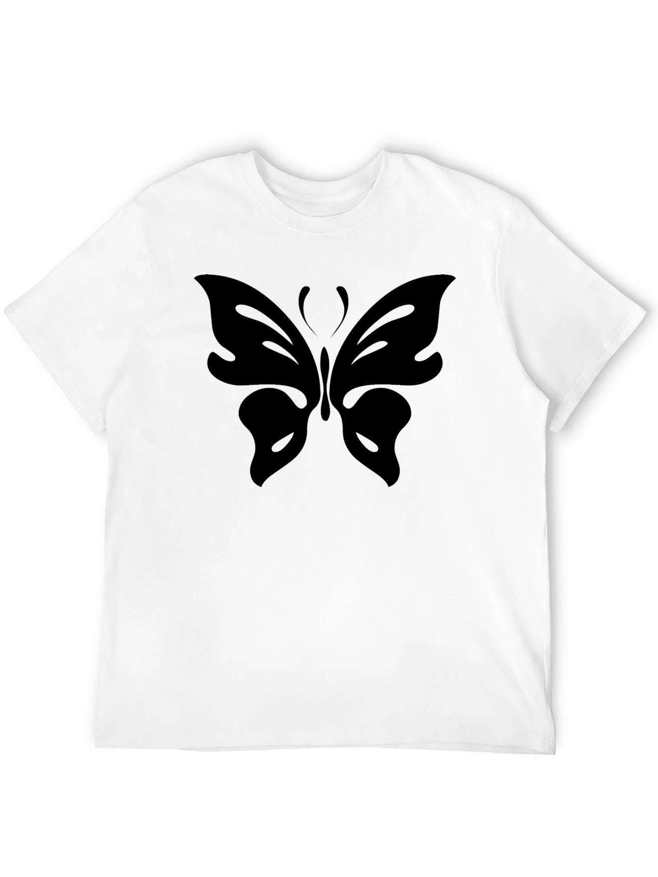Black Butterfly Graphic Tee - Sleek Black Cotton T-Shirt view 12