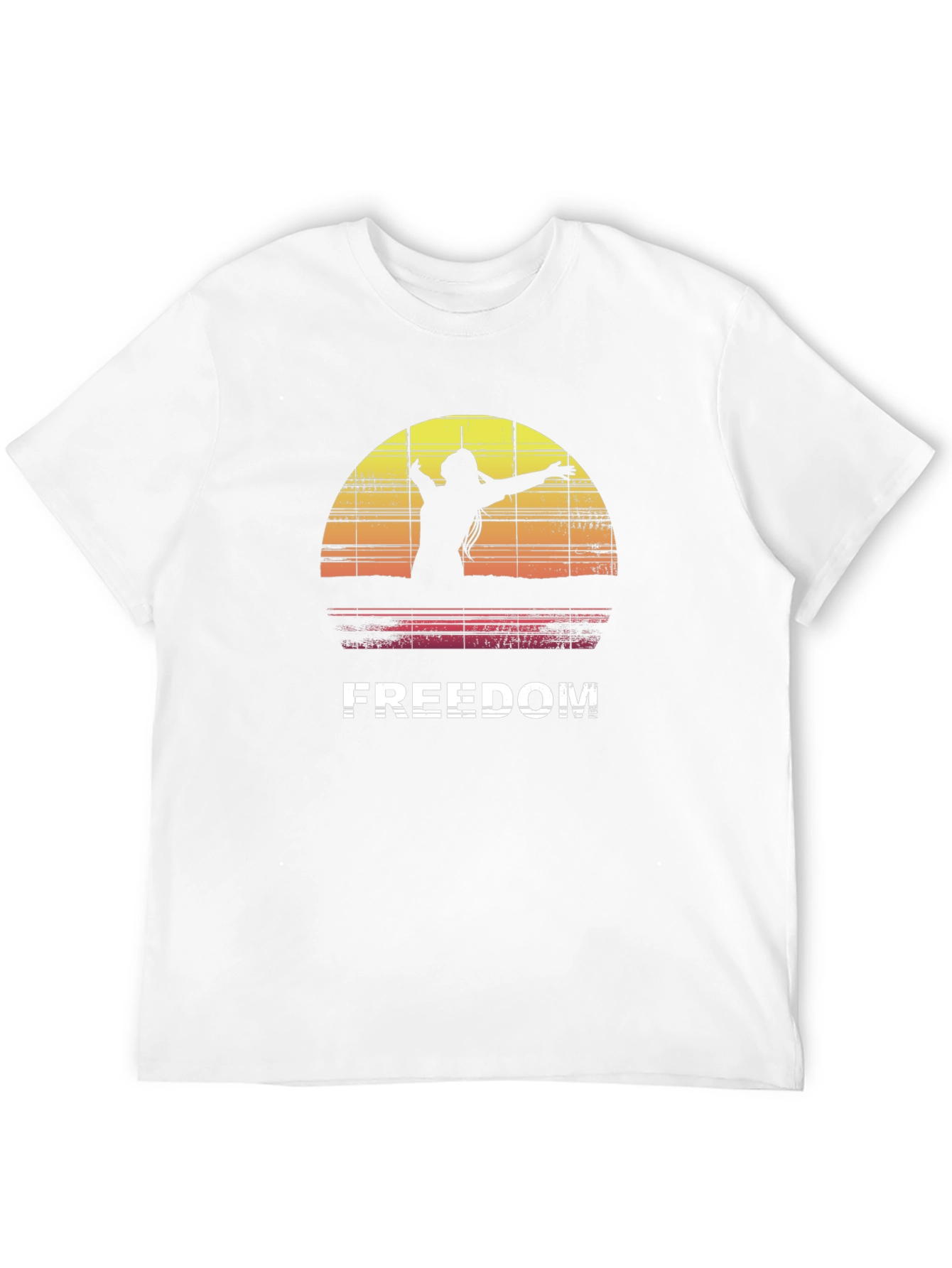 Black Freedom Graphic Tee - Sunset Silhouette Shirt view 12