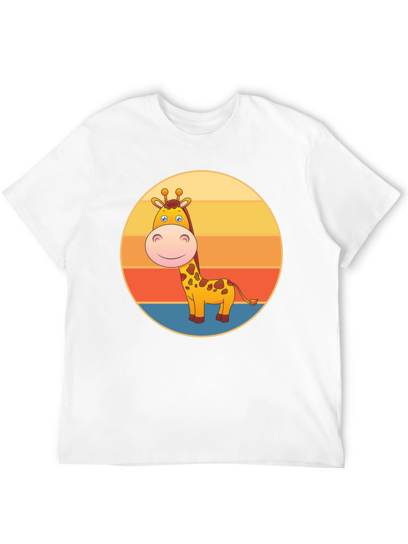 Black Giraffe Sunset Graphic Tee - Fun Animal T-Shirt view 12