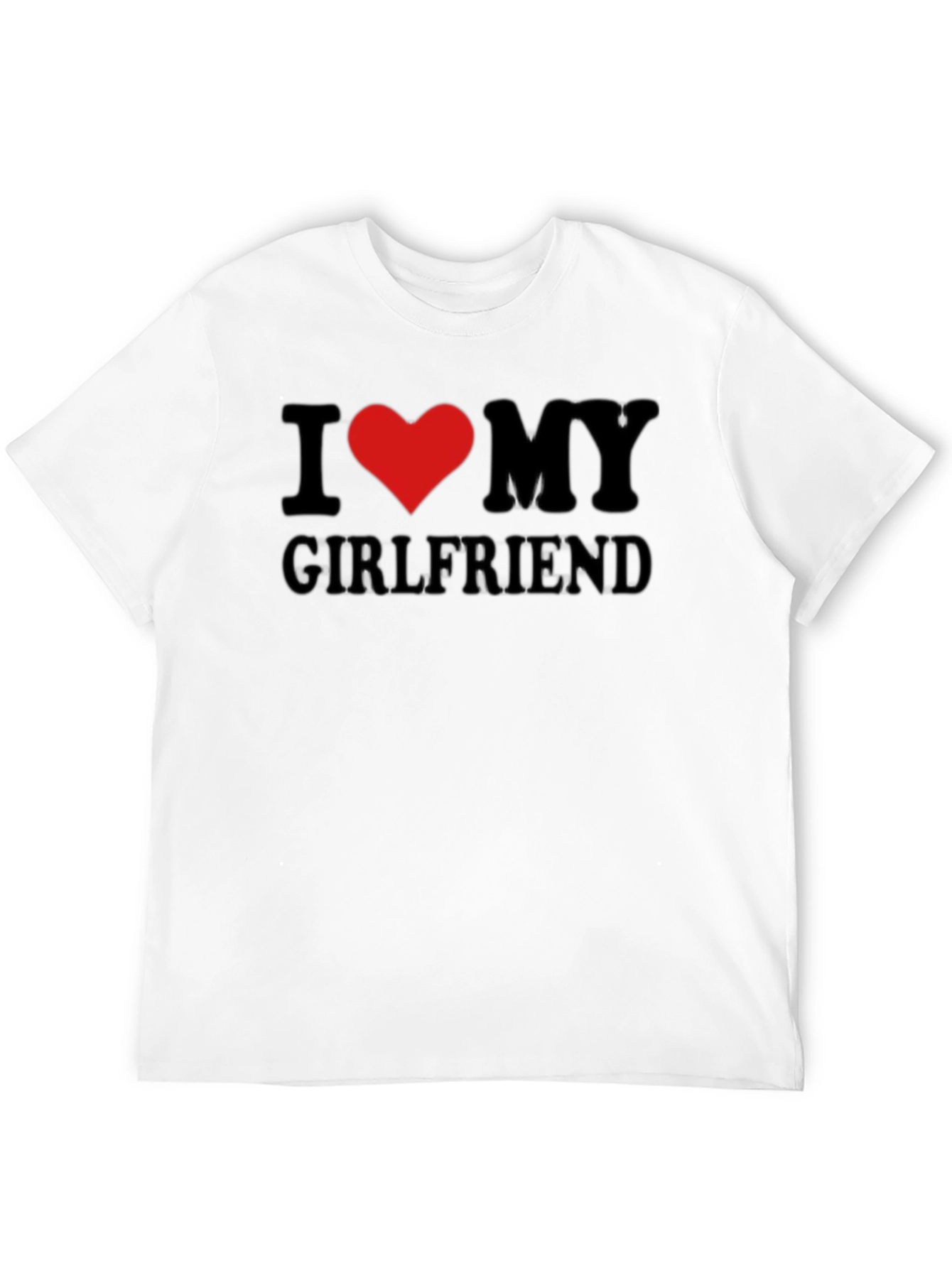 Black I Heart My Girlfriend T-Shirt - Black Crew Neck Tee view 12