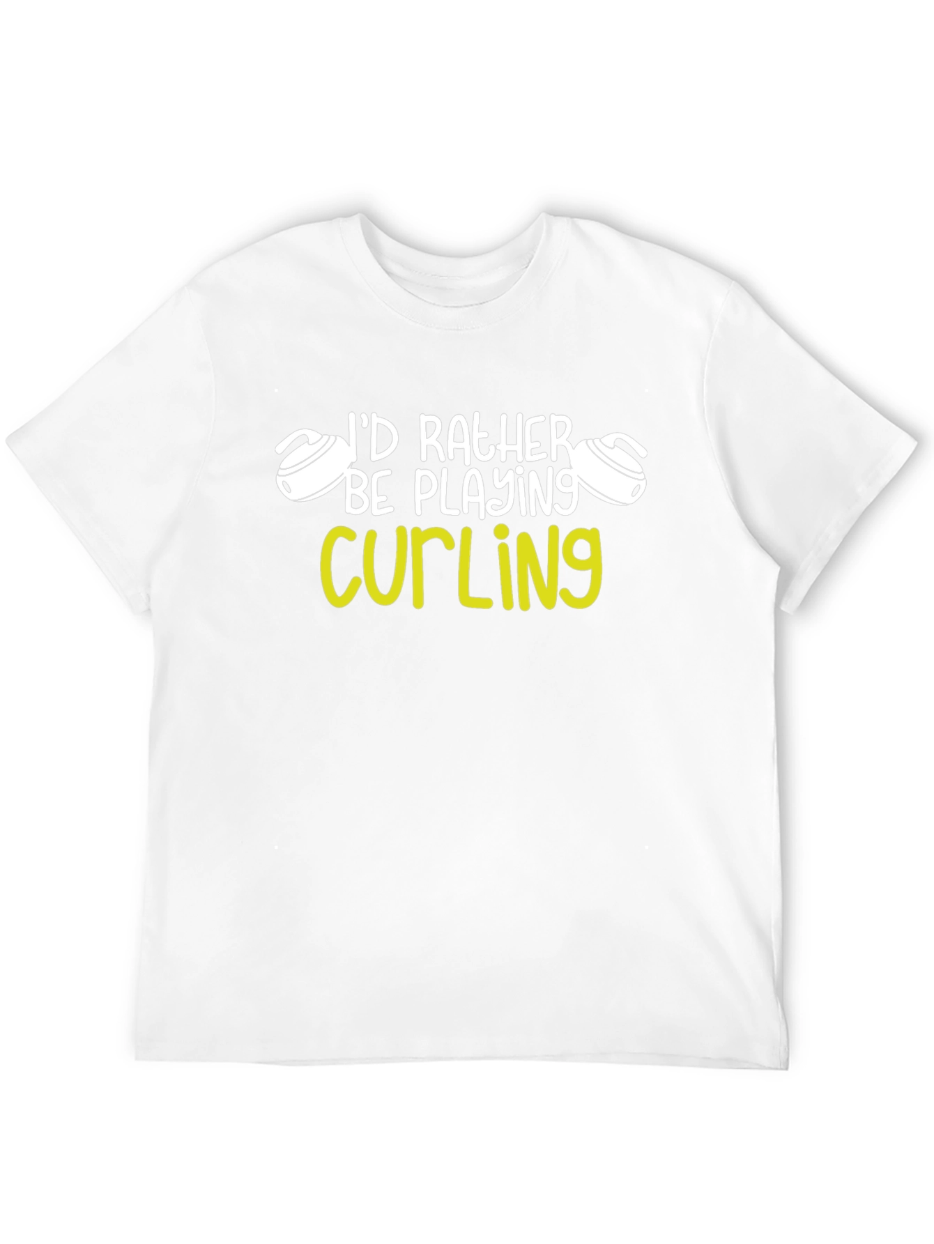 Black Curling Player Graphic Tee - I'd Rather Be Curling view 12