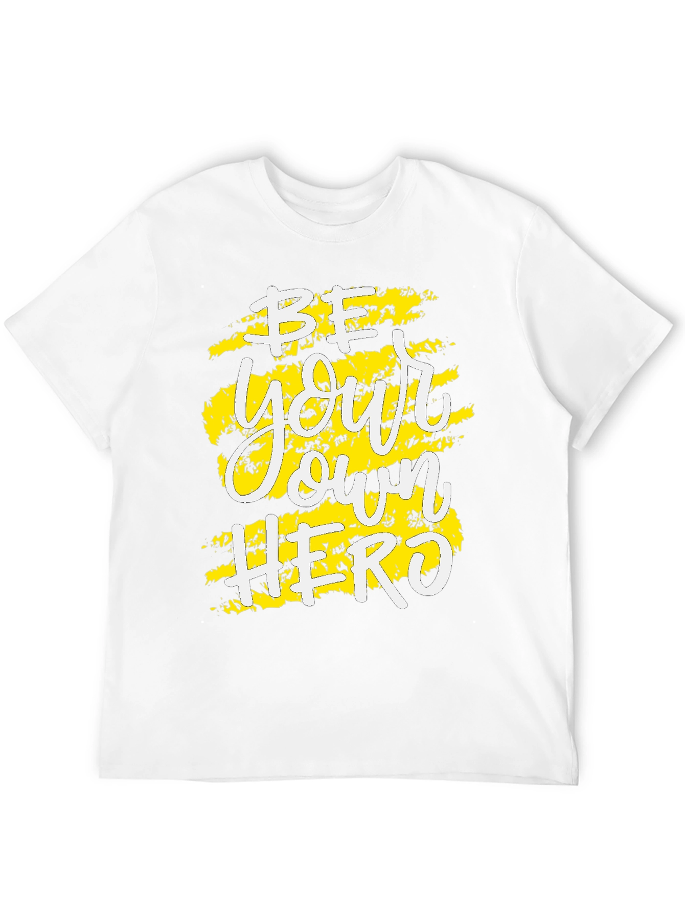 Black Be Your Own Hero Black Graphic Tee - Inspirational Men's T-Shirt view 12