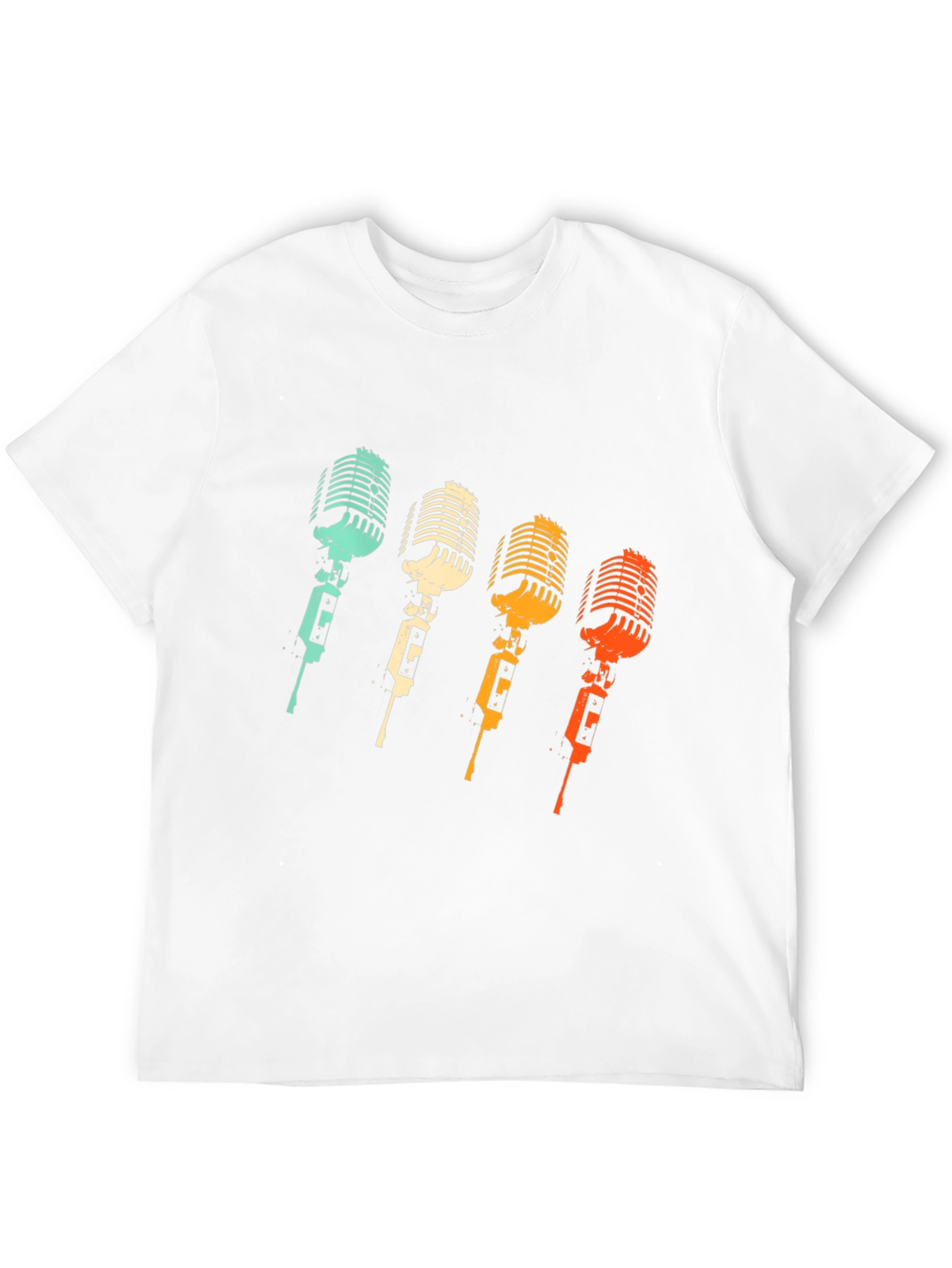 Black Retro Microphone T-Shirt - Vintage Music Lover Tee view 12