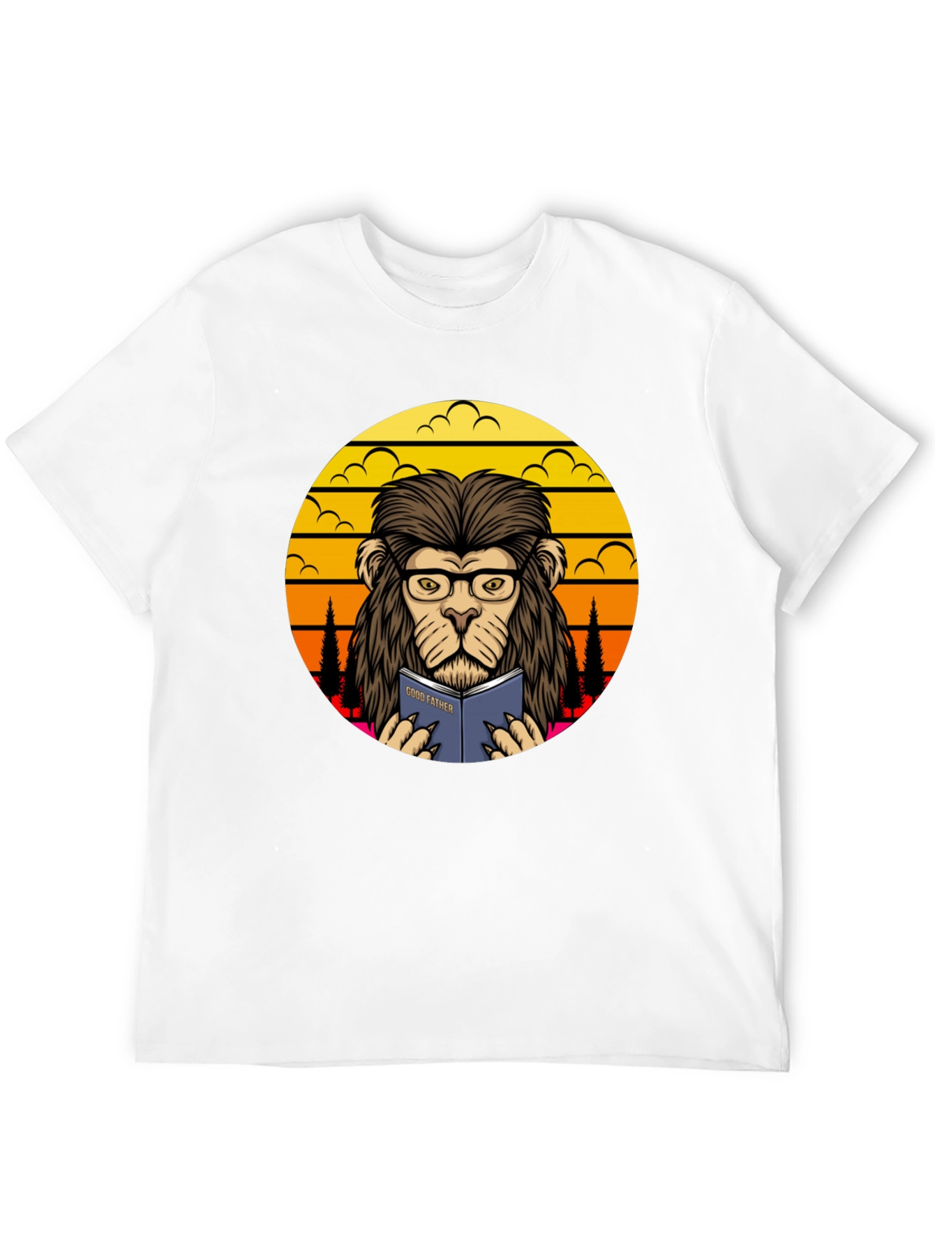Black Lion Godfather Book T-Shirt view 12