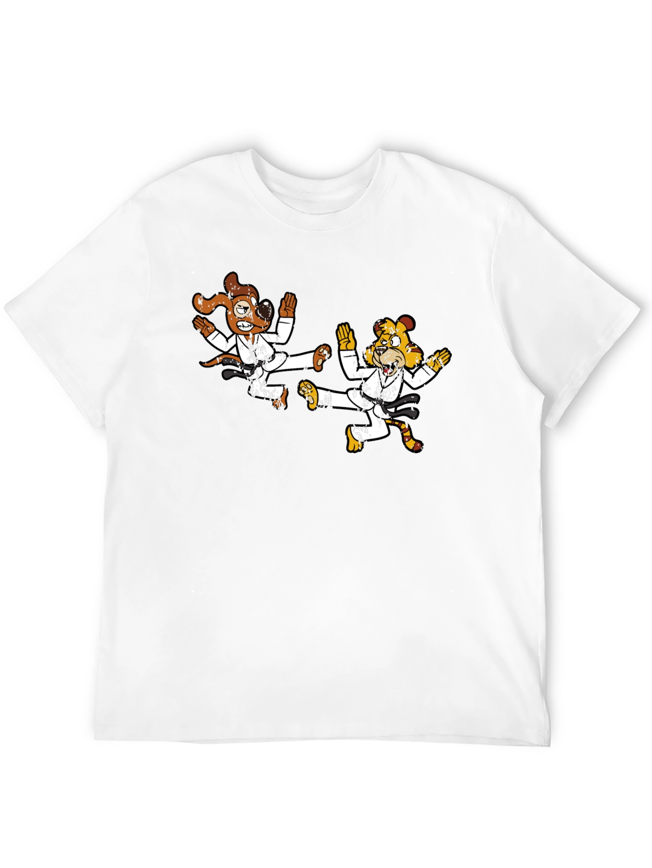 Black Karate Animals Black T-Shirt view 12