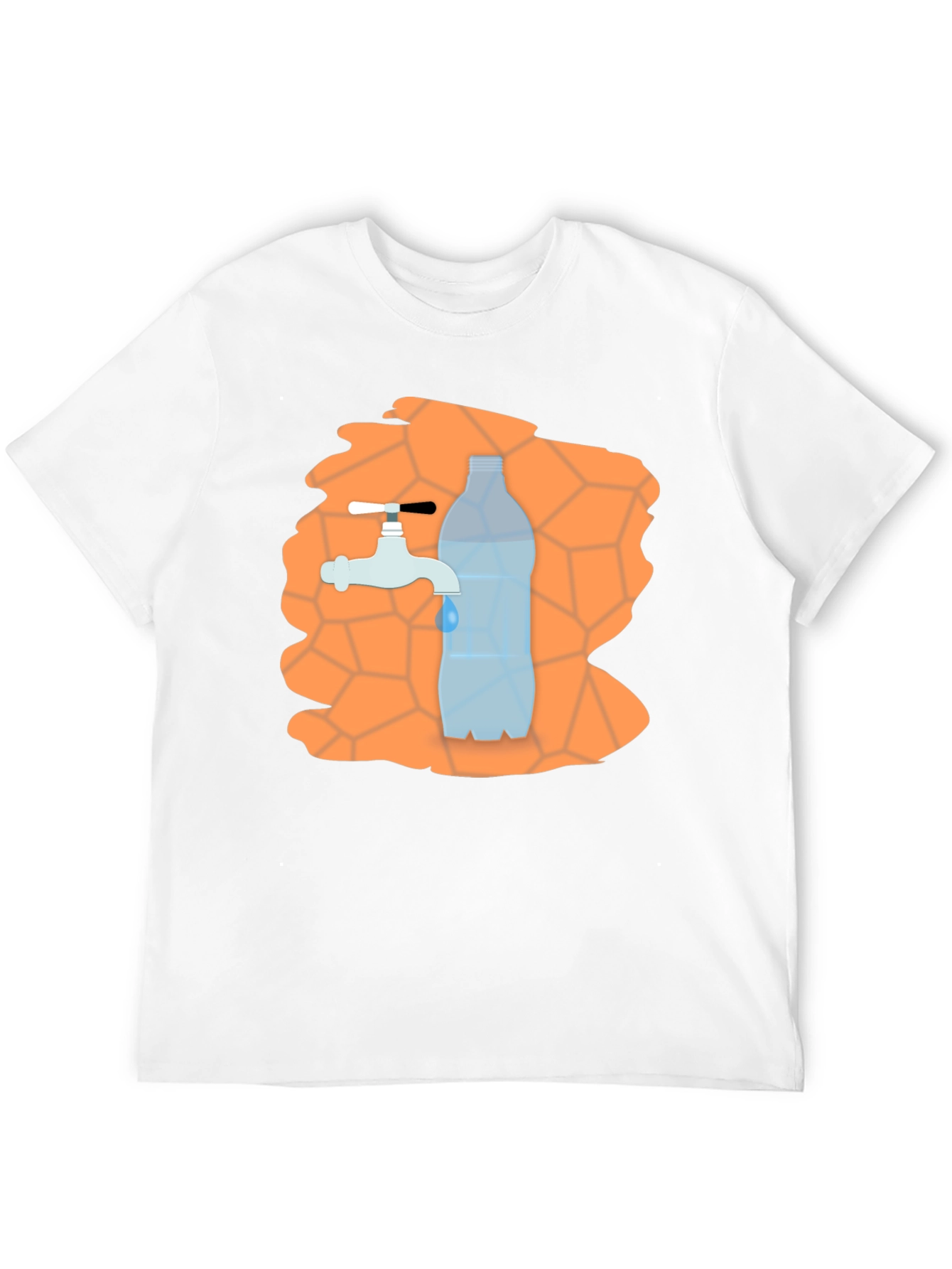 Black Water Tap & Bottle Graphic Tee - Unique Design view 12