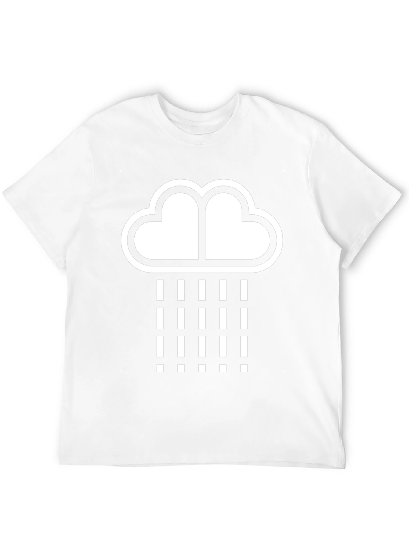 Black Rainy Day Cloud Graphic Tee - Black Cotton view 12