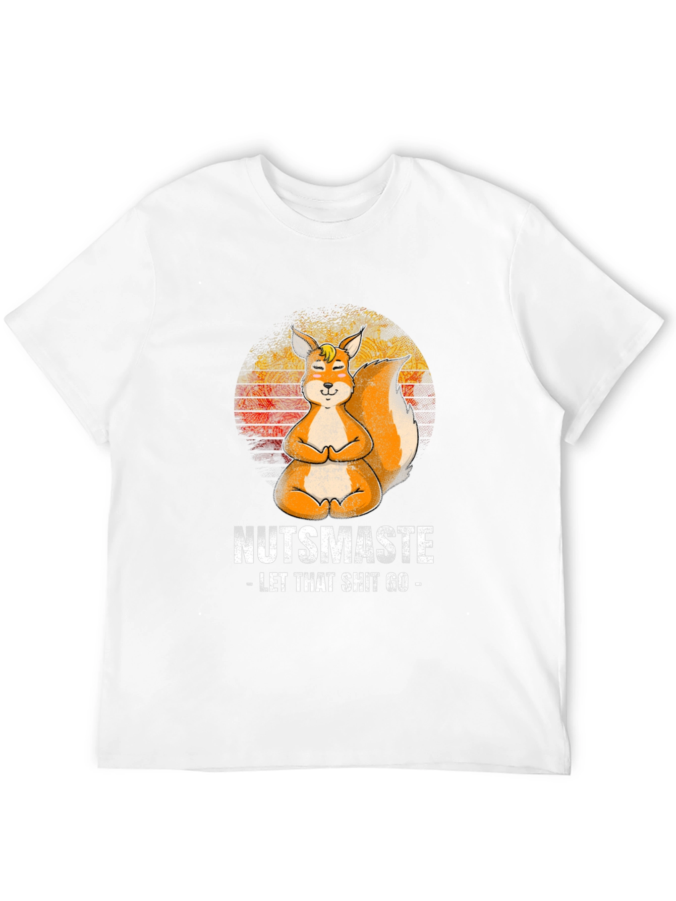 Black Nutsmaste Squirrel T-Shirt - Let That Shit Go - Yoga Squirrel view 12