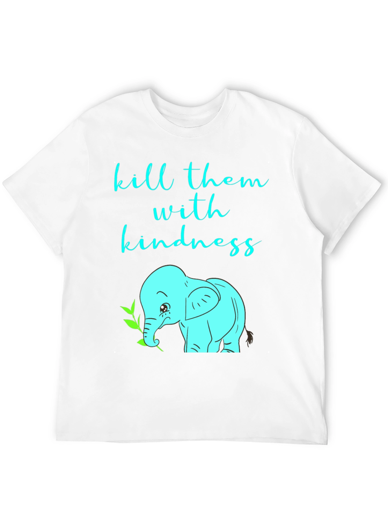 Black Kindness Elephant Graphic Tee - Unisex Soft Cotton T-Shirt view 12