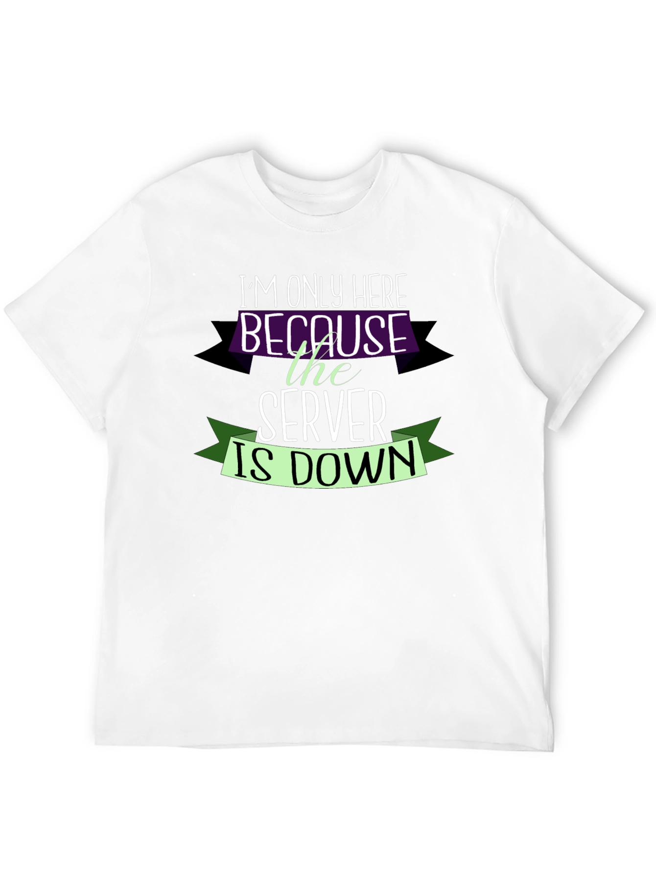 Black Server Down Funny IT T-Shirt view 12