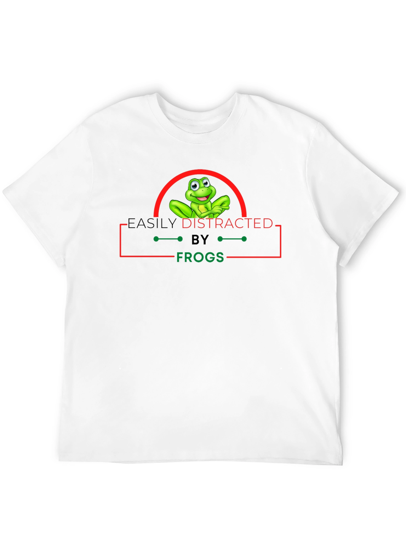 Black Easily Distracted by Frogs Graphic Tee view 12