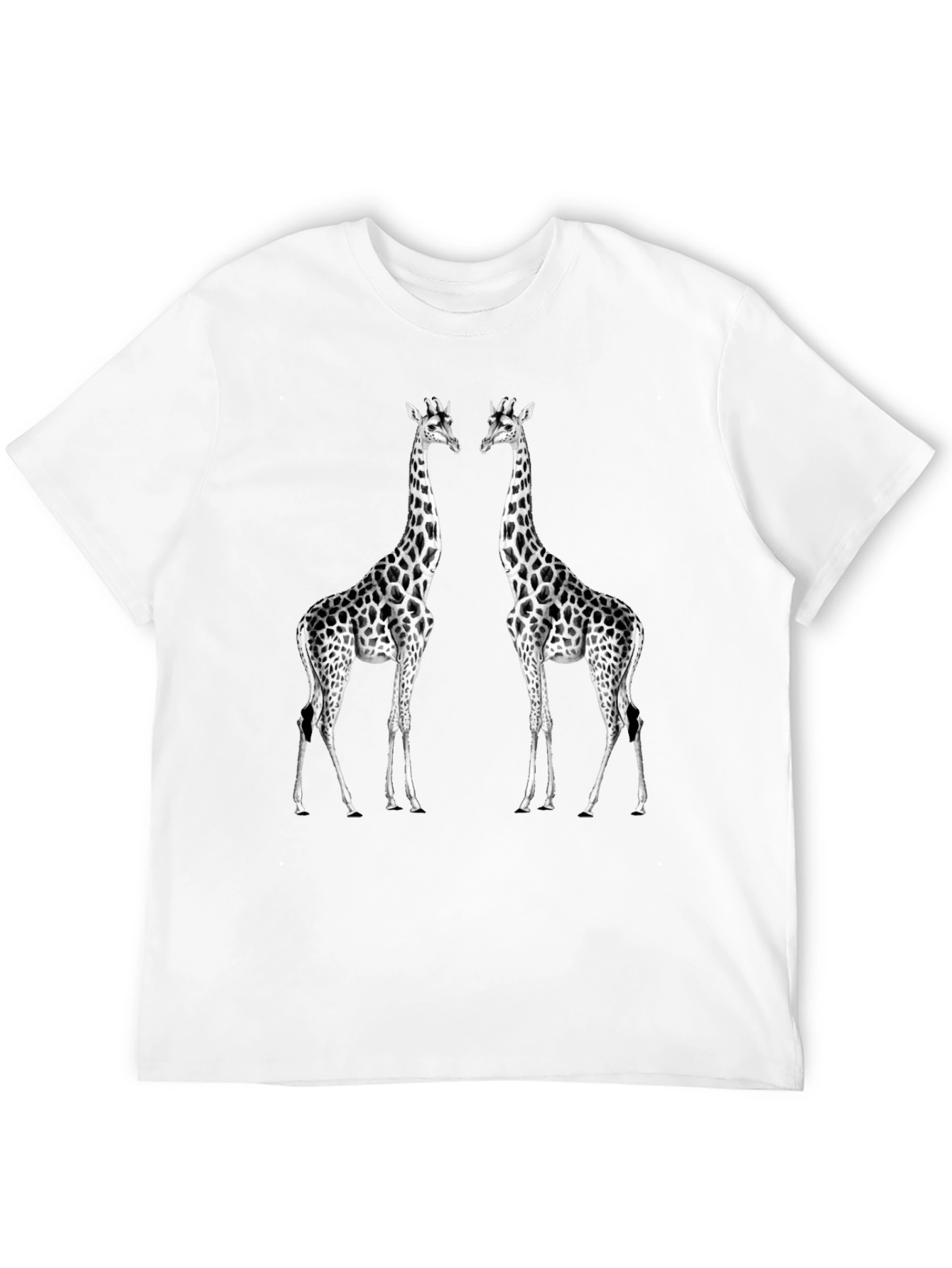 Black Giraffe Graphic Tee - Unisex Black T-Shirt view 12