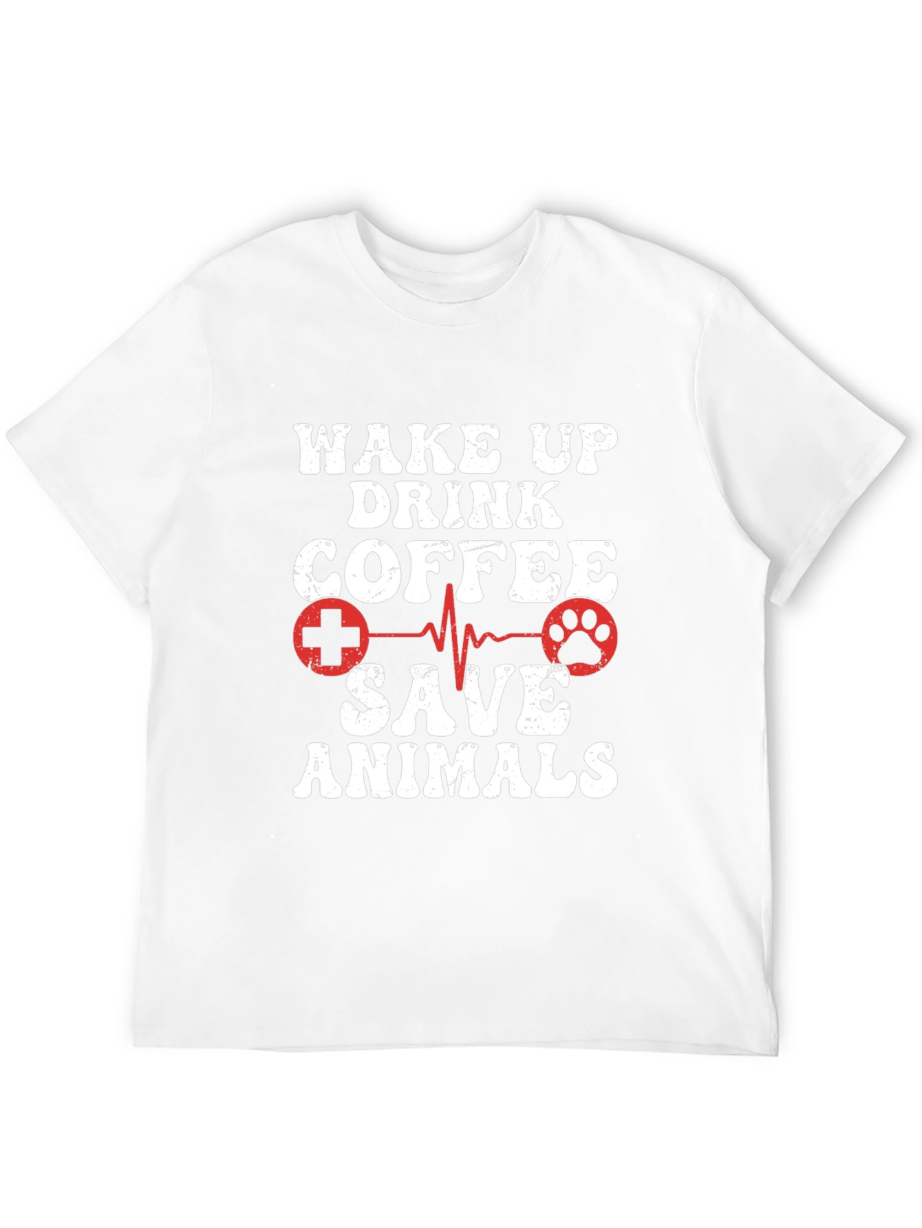 Wake Up Drink Coffee Save Animals Graphic Tee - 12