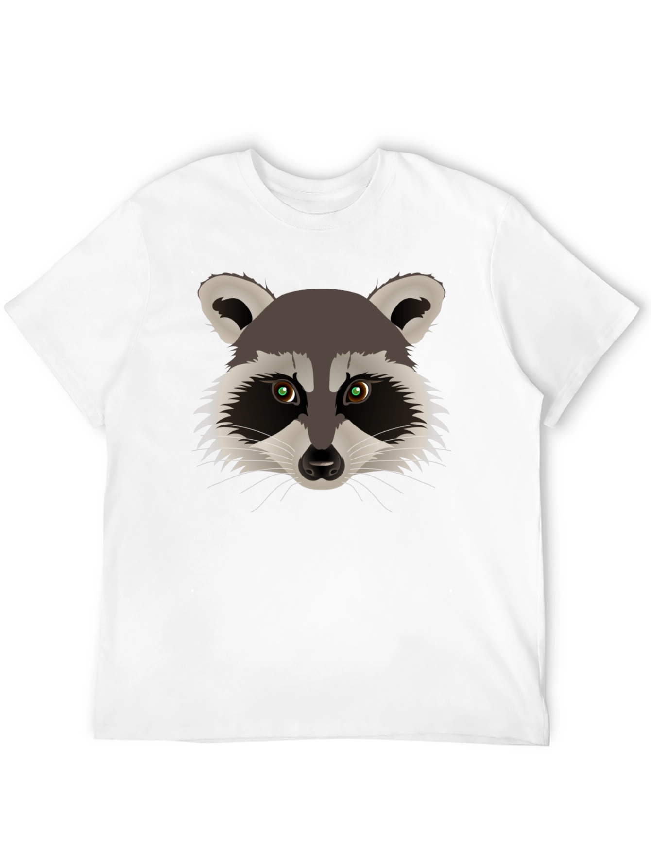 Black Raccoon Graphic Tee -  Unisex Black Cotton T-Shirt view 12