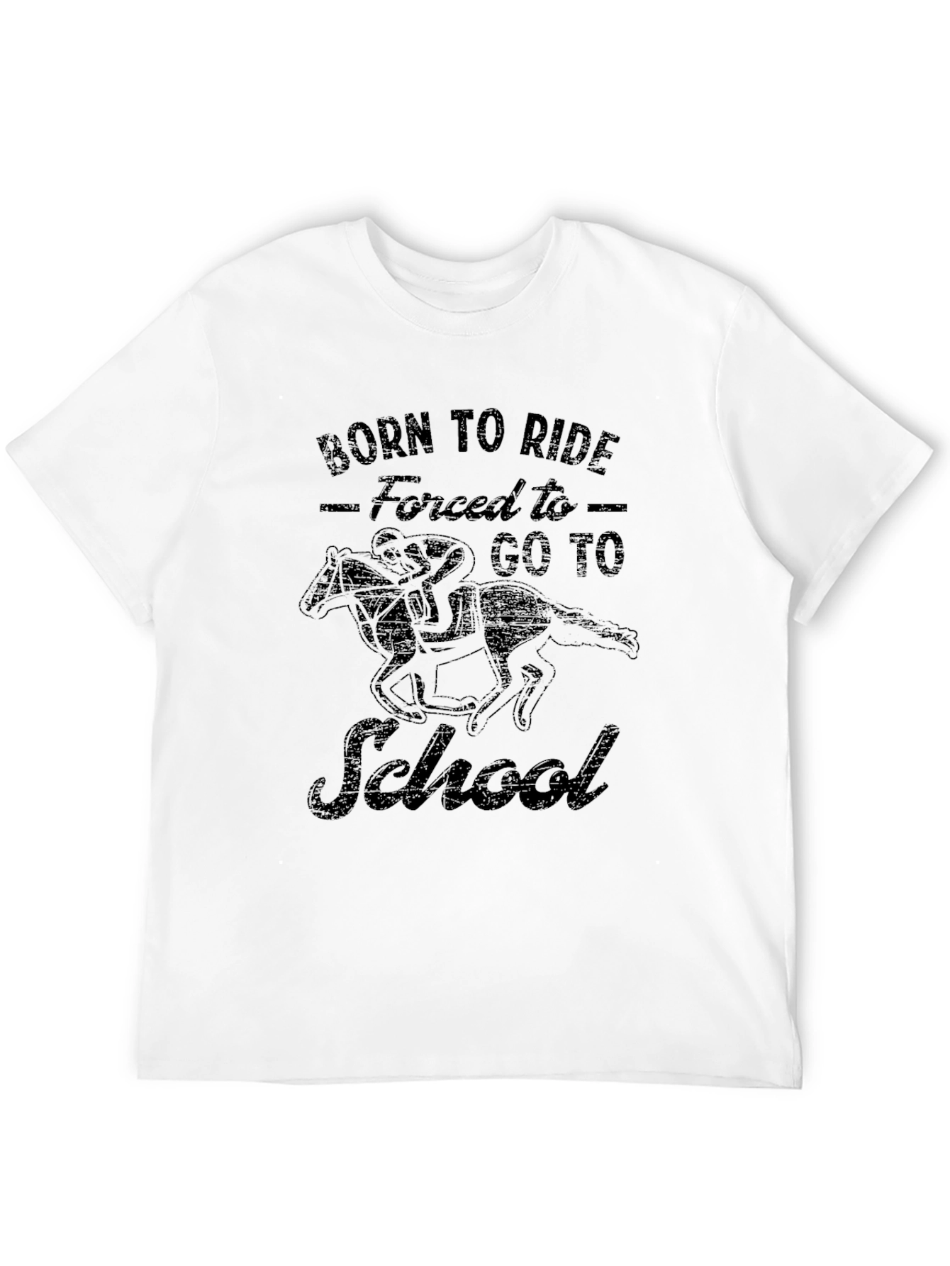 Black Born to Ride Black Graphic Tee view 12