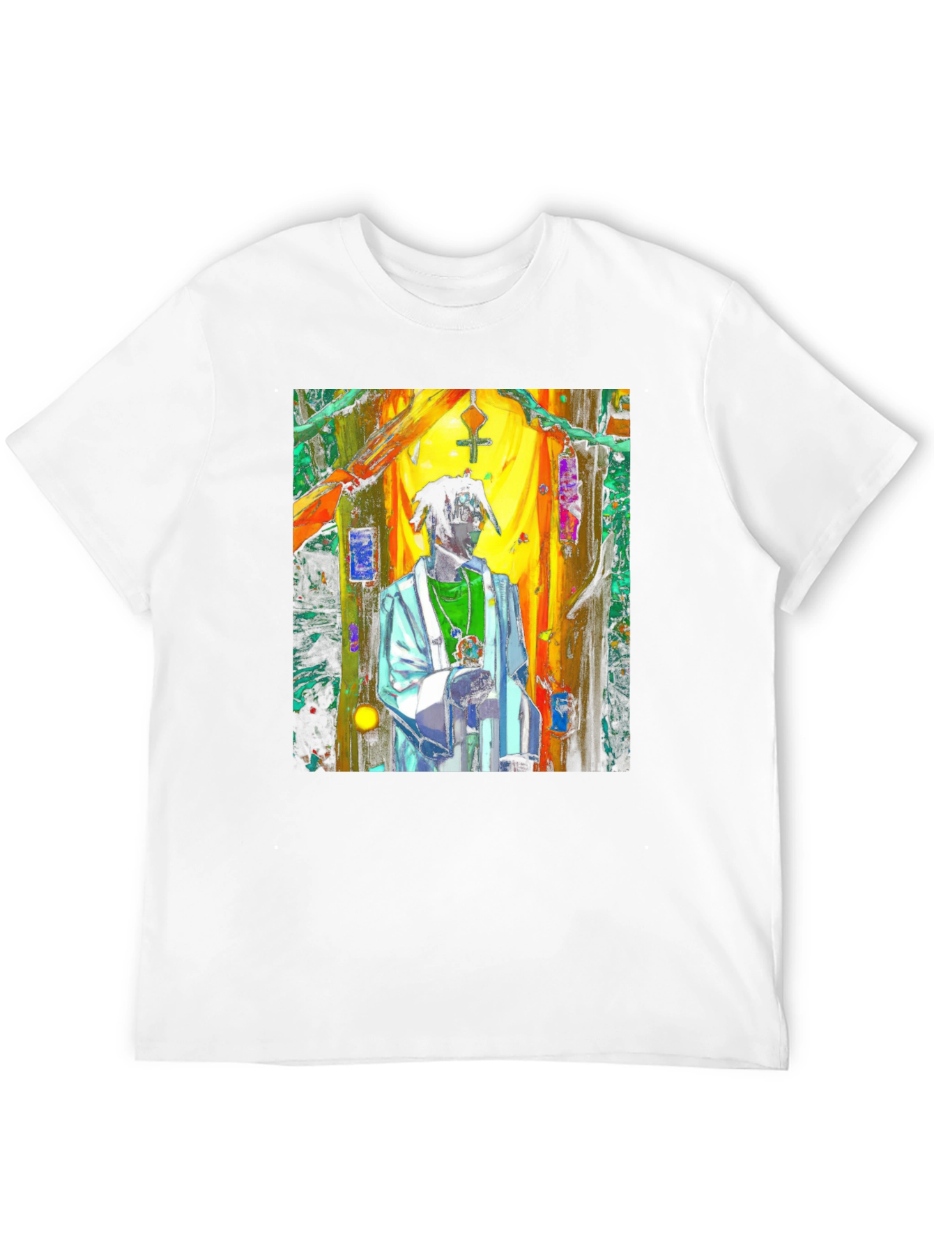 Black Abstract Priest Black T-Shirt Unique Art view 12