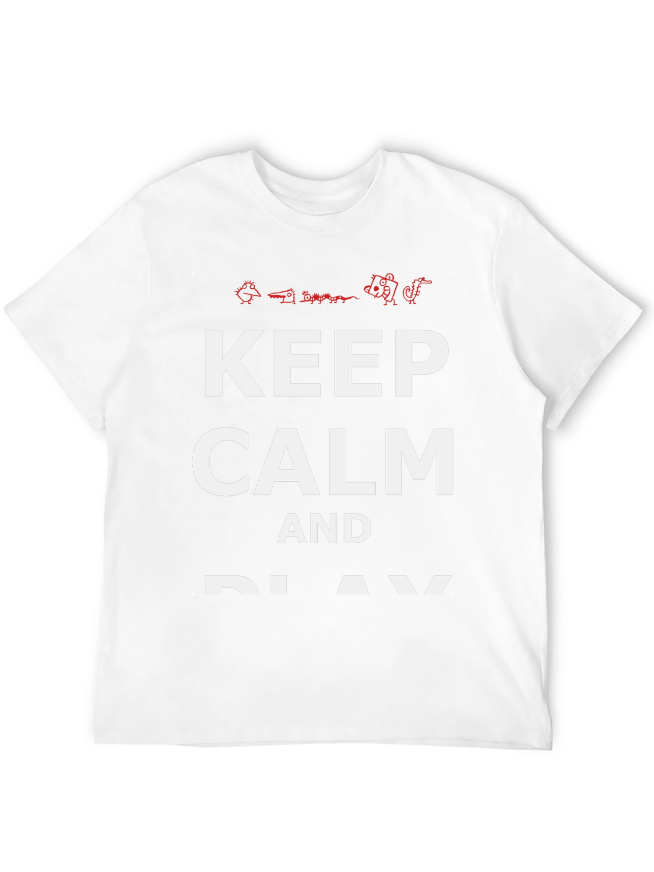 Black Keep Calm and Play T-Shirt - Black Cotton Tee view 12