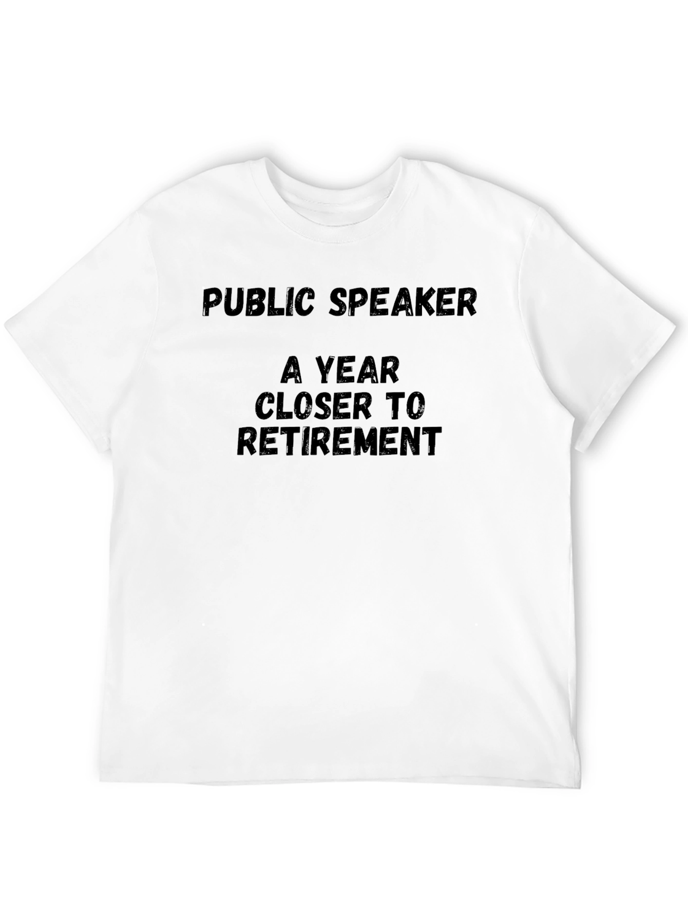 Black Public Speaker Retirement T-Shirt - Black view 12