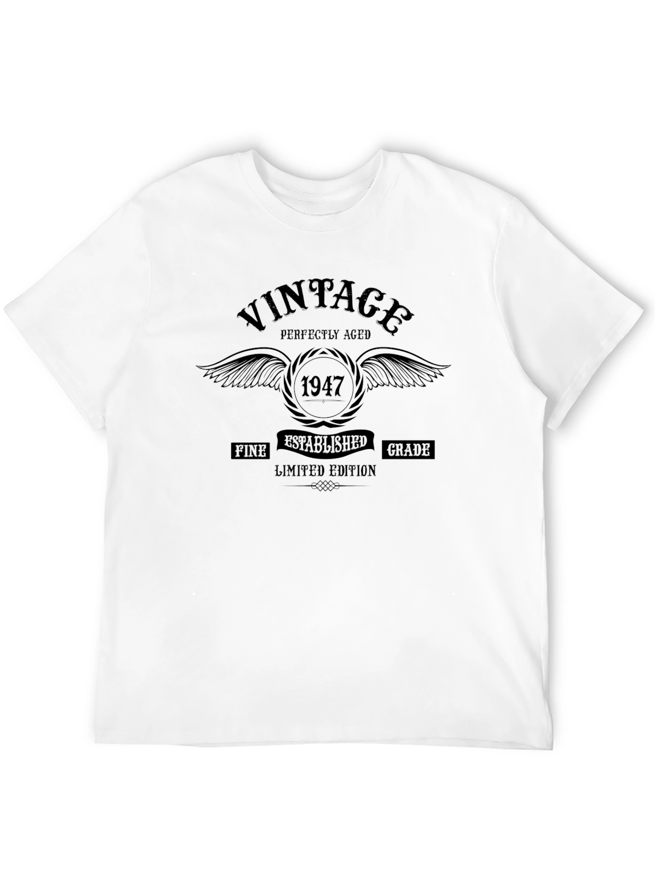 Black Vintage 1947 Established Fine Grade Limited Edition T-Shirt view 12