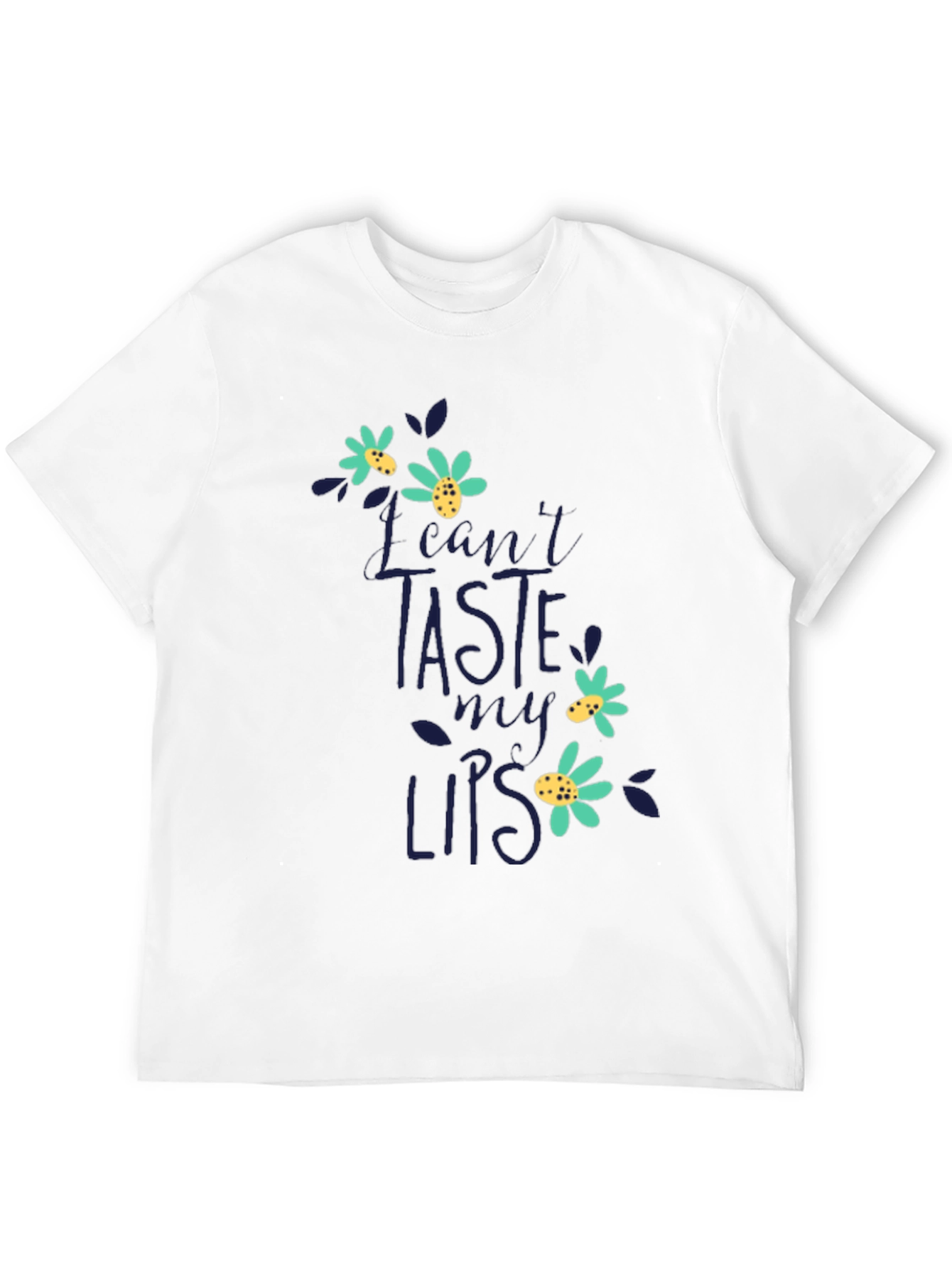 Black Floral Lips Graphic Tee - Men's Black T-Shirt view 12