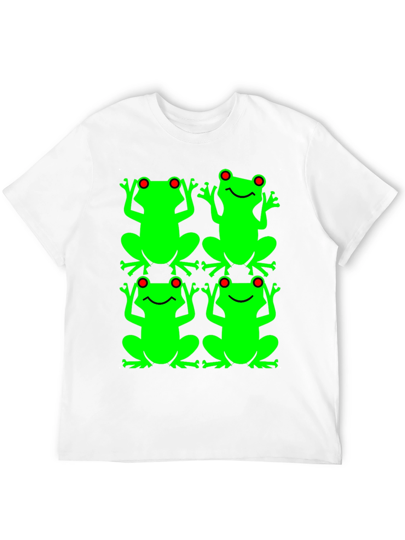 Black Frog Pattern Graphic T-Shirt view 12