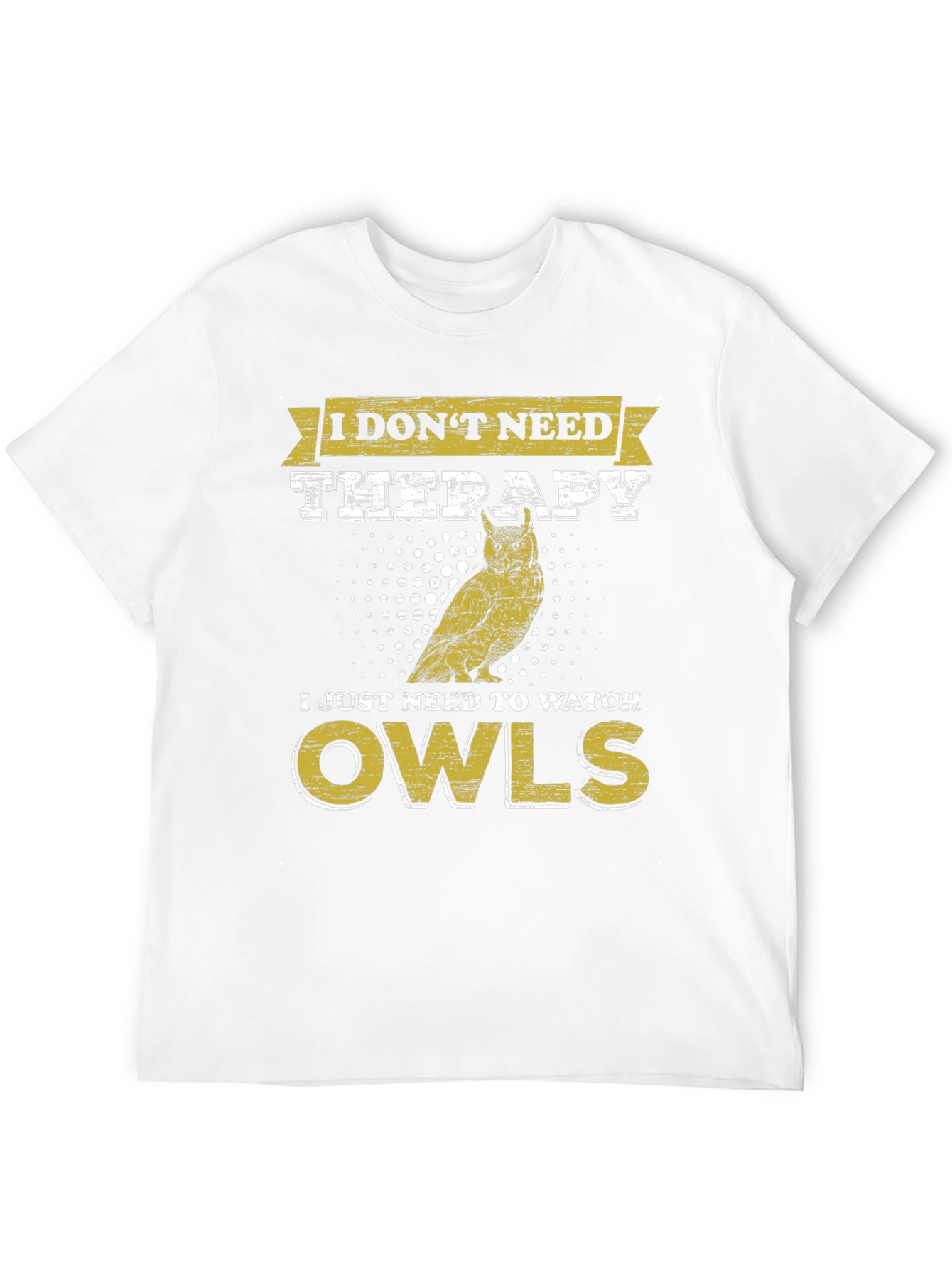 Black Funny Owl Lover T-Shirt: No Therapy, Just Owls! view 12