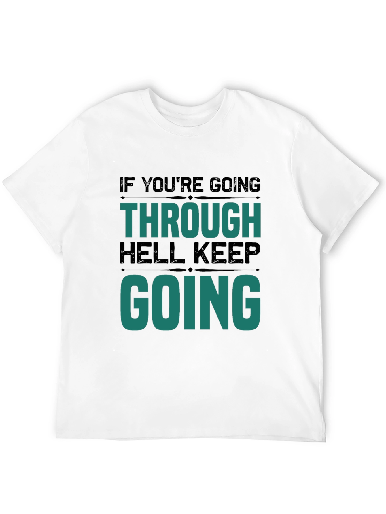 Black Motivational Graphic T-Shirt - Keep Going view 12
