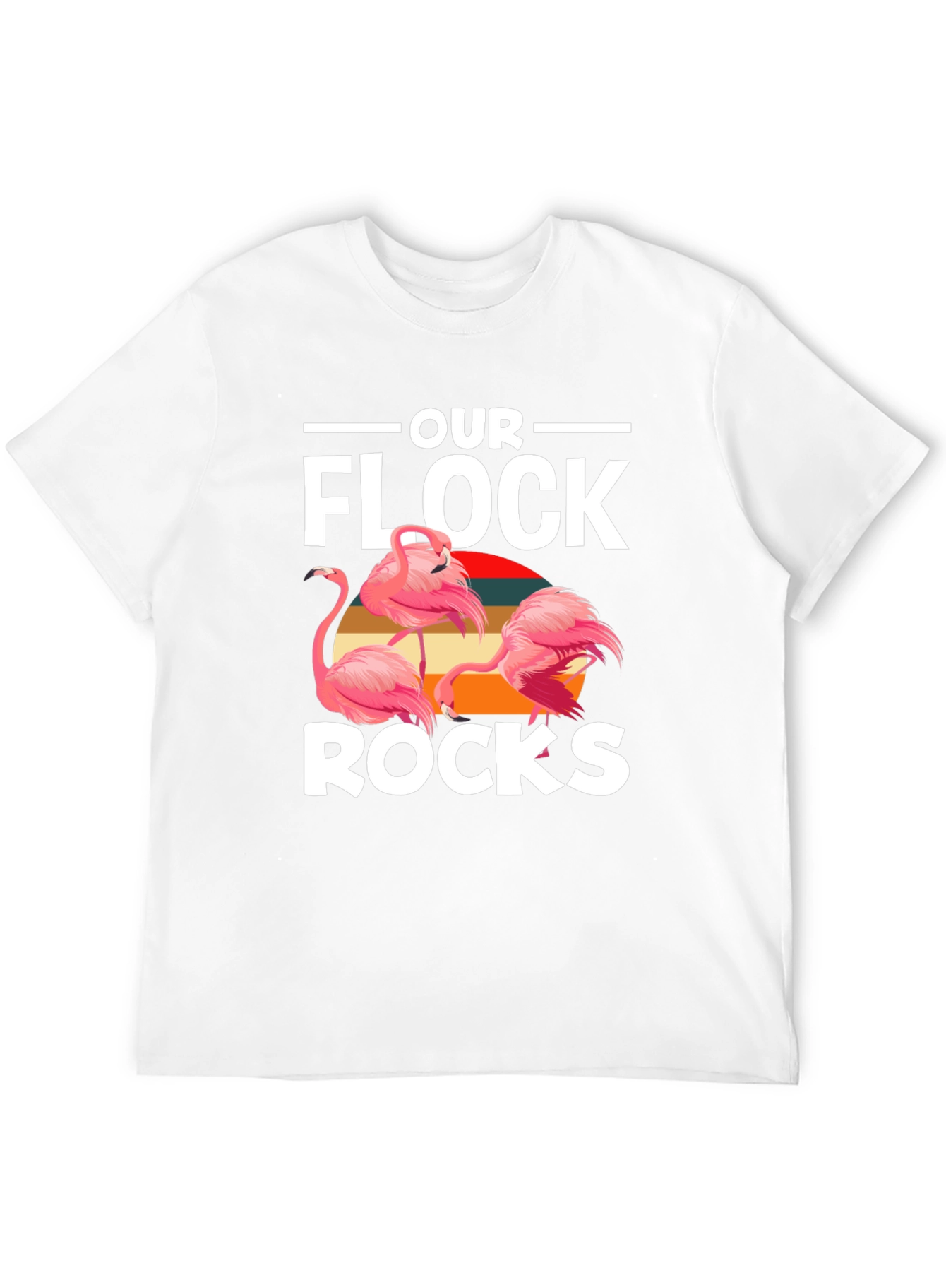 Black Our Flock Rocks Flamingo Graphic Tee view 12