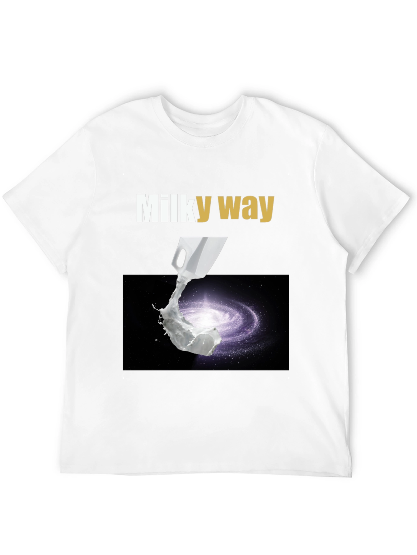 Black Milky Way Graphic T-Shirt - Space & Humor view 12