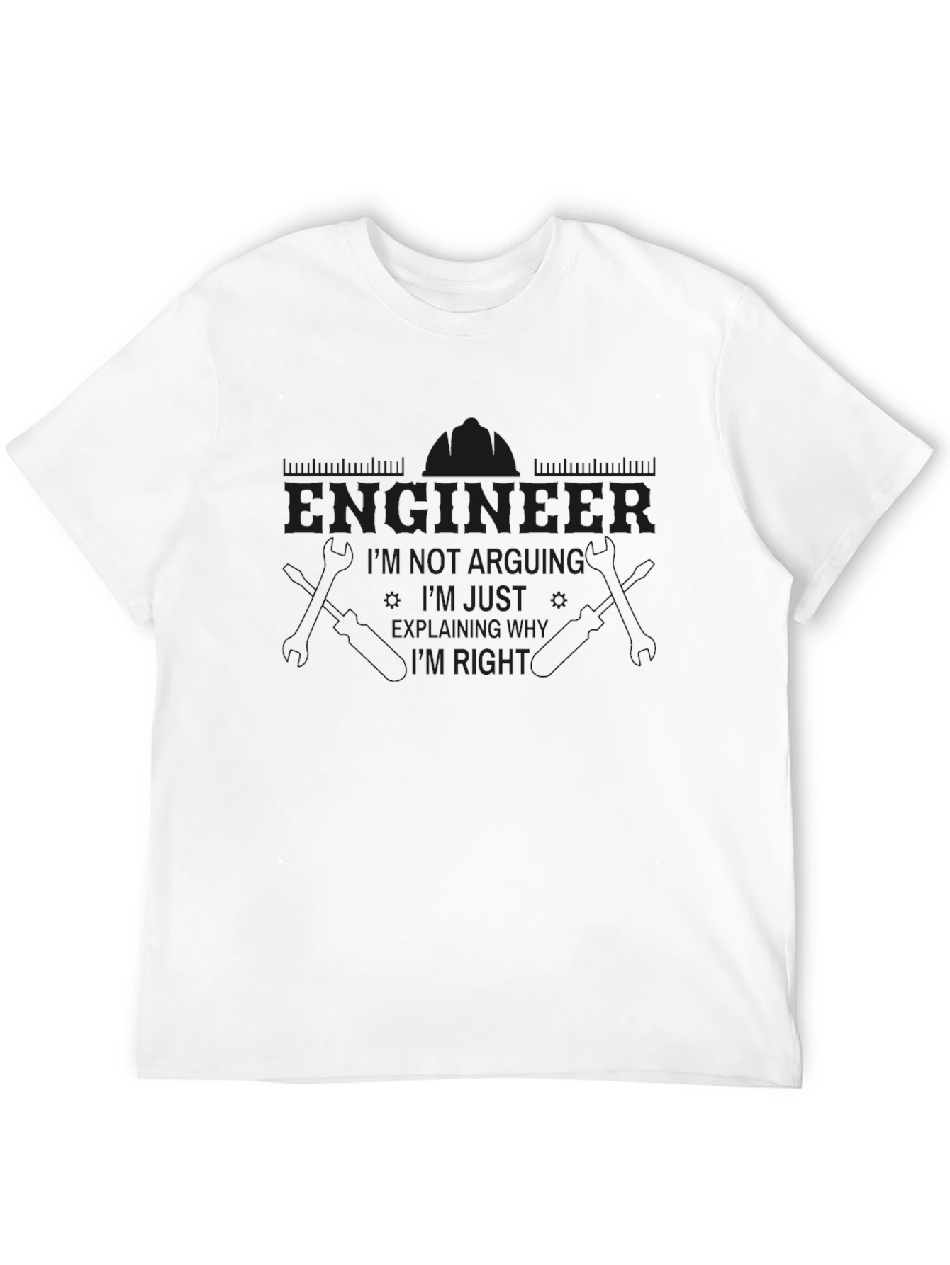 Black Engineer T-Shirt - I'm Not Arguing, Explaining! view 12