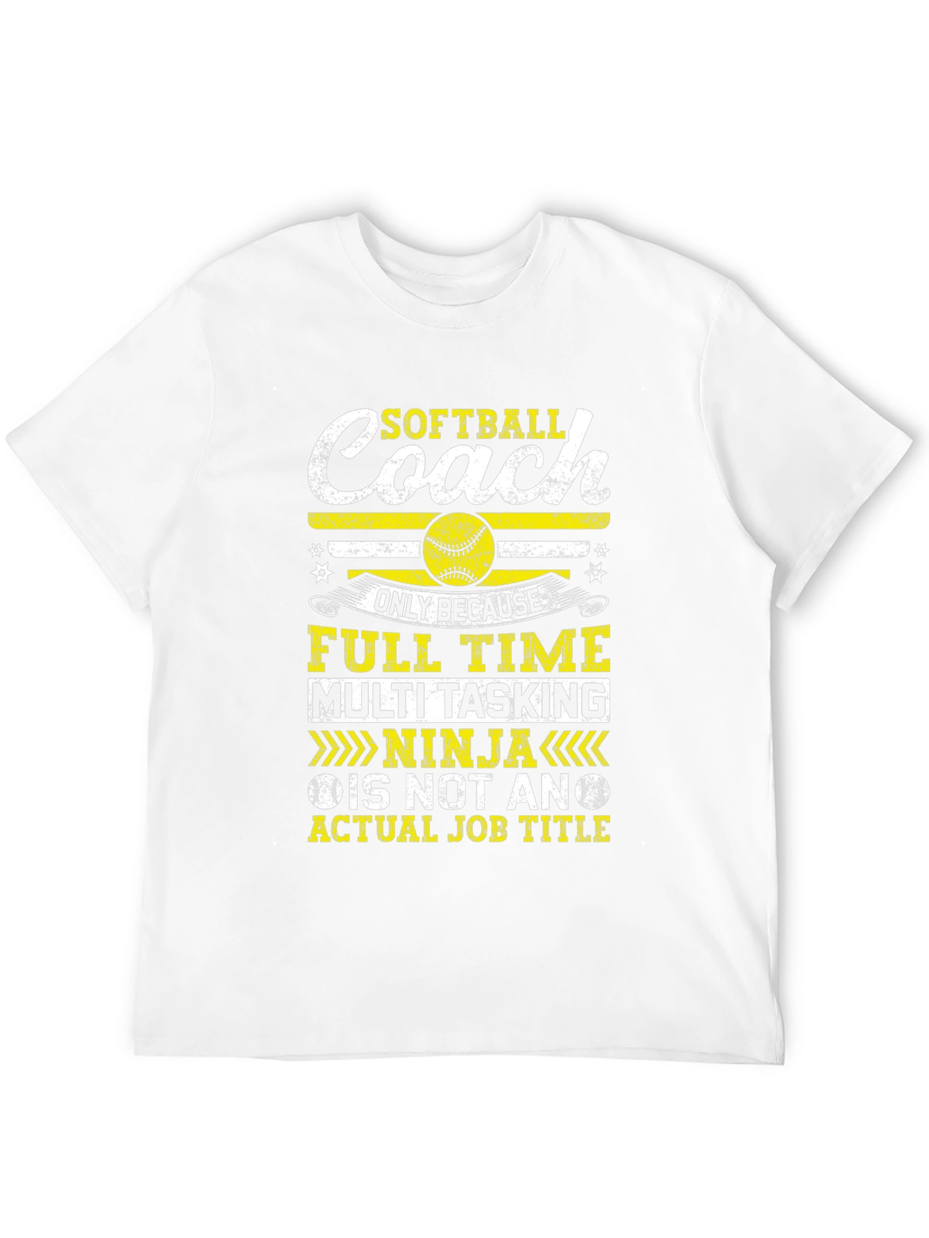 Black Softball Coach T-Shirt - Full Time Multi Tasking Ninja view 12