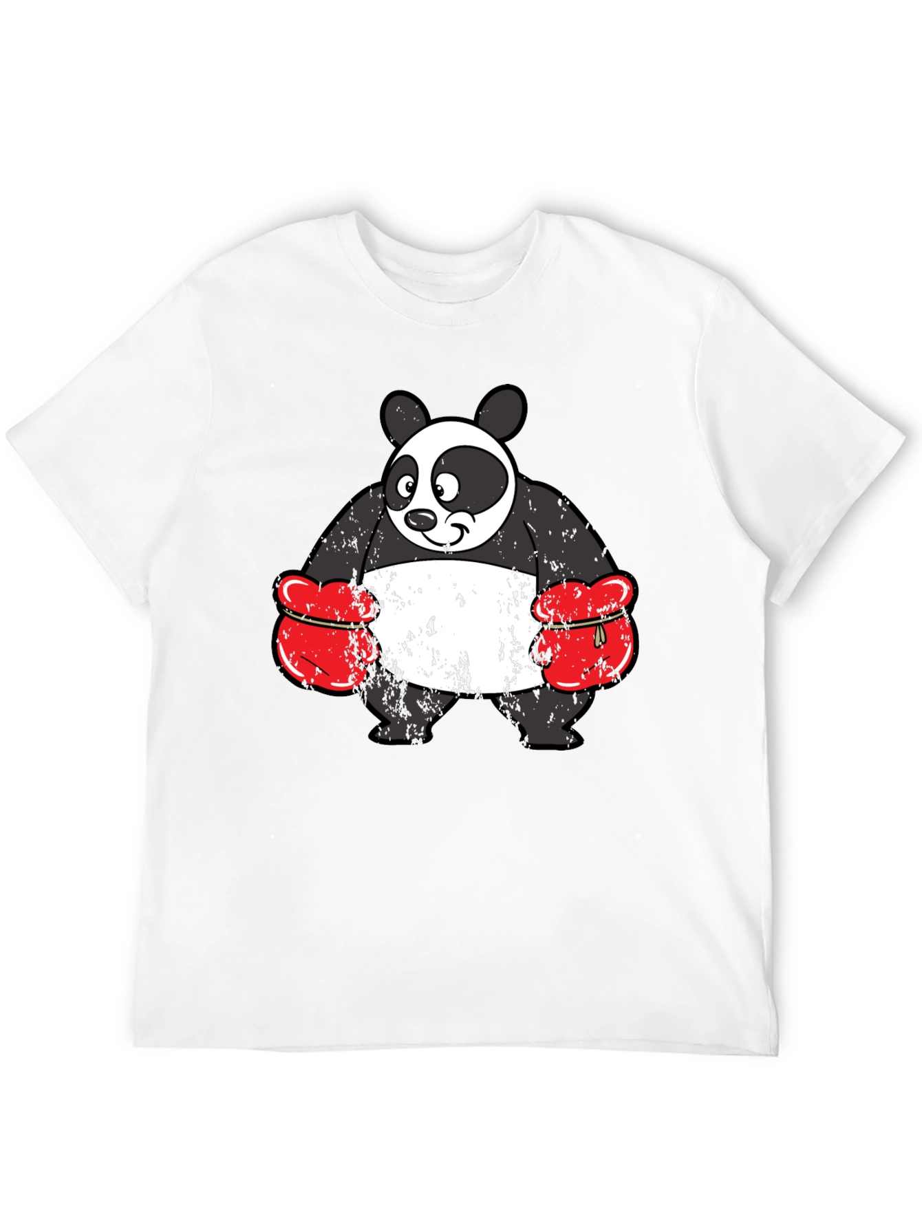 Black Panda Boxer Graphic Tee - Funny Novelty Shirt view 12