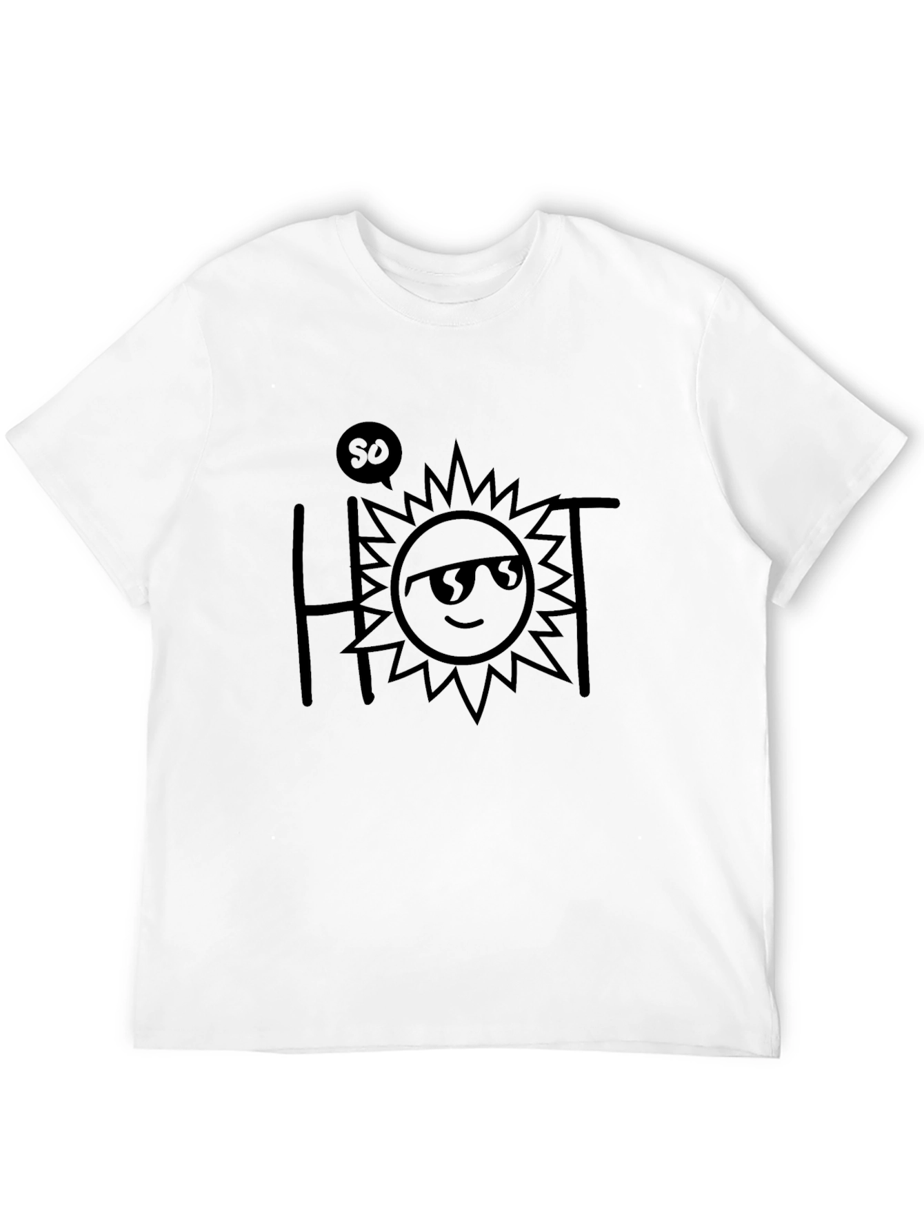 Black So Hot Sun Graphic Tee - Black T-Shirt view 12