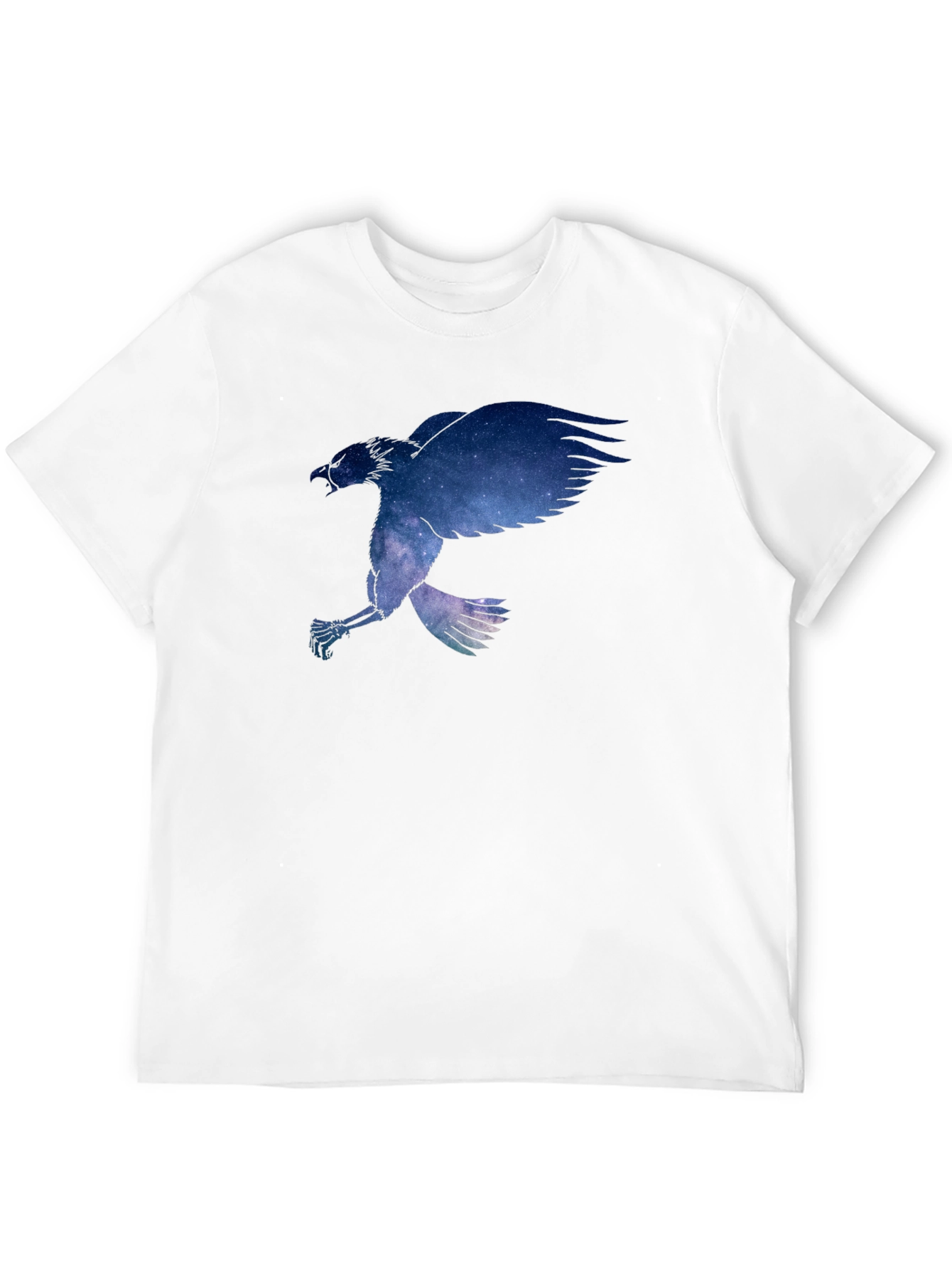 Black Cosmic Raven Graphic Tee - Black Cotton Blend view 12