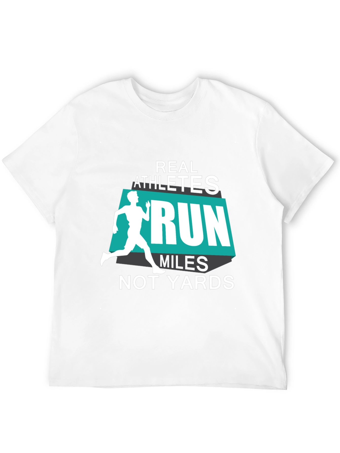 Black Real Athletes Run Miles T-Shirt view 12
