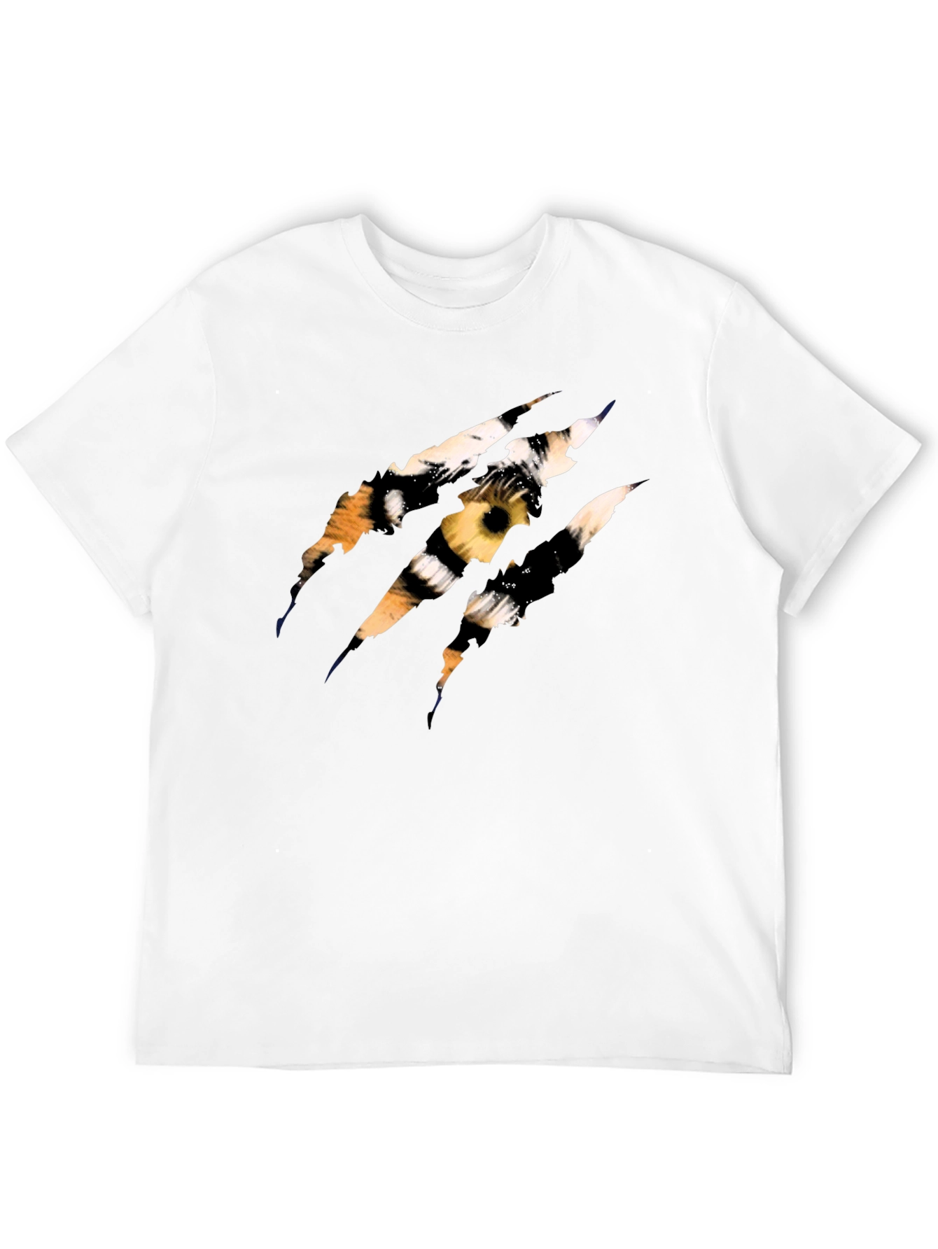 Black Tiger Claw Graphic Black T-Shirt view 12