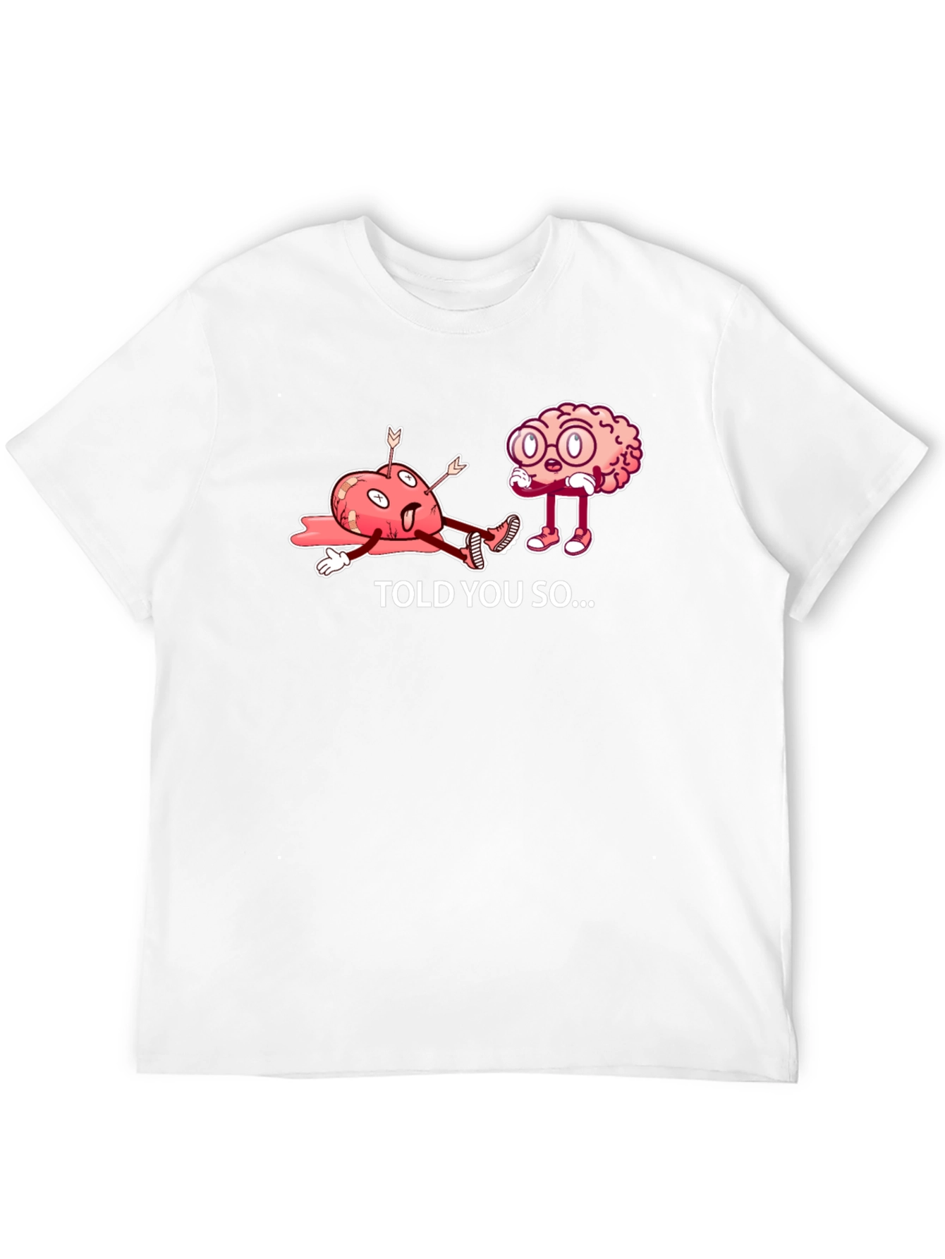 Black Brain vs. Heart Graphic T-Shirt - Told You So view 12