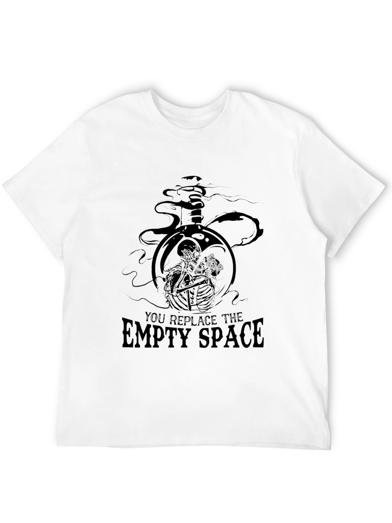 Black Dark Romance Graphic Tee - "Empty Space" Design view 12