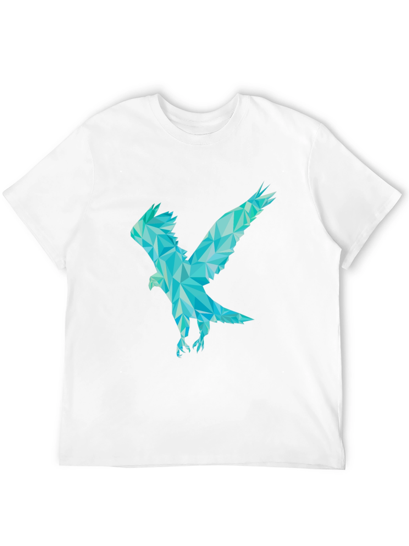 Black Geometric Eagle Graphic T-Shirt - Black view 12