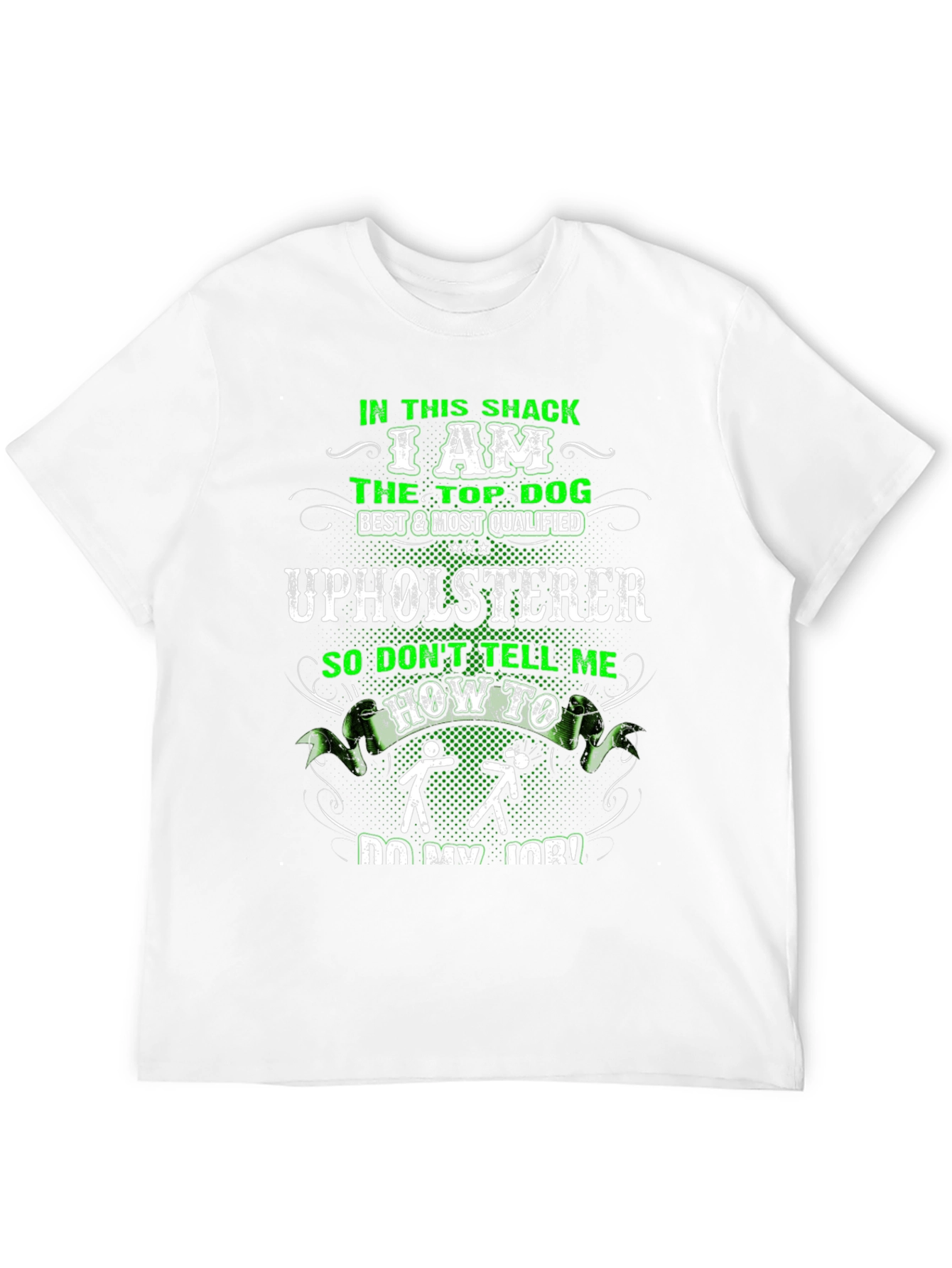 Black Upholsterer Funny Graphic T-Shirt view 12