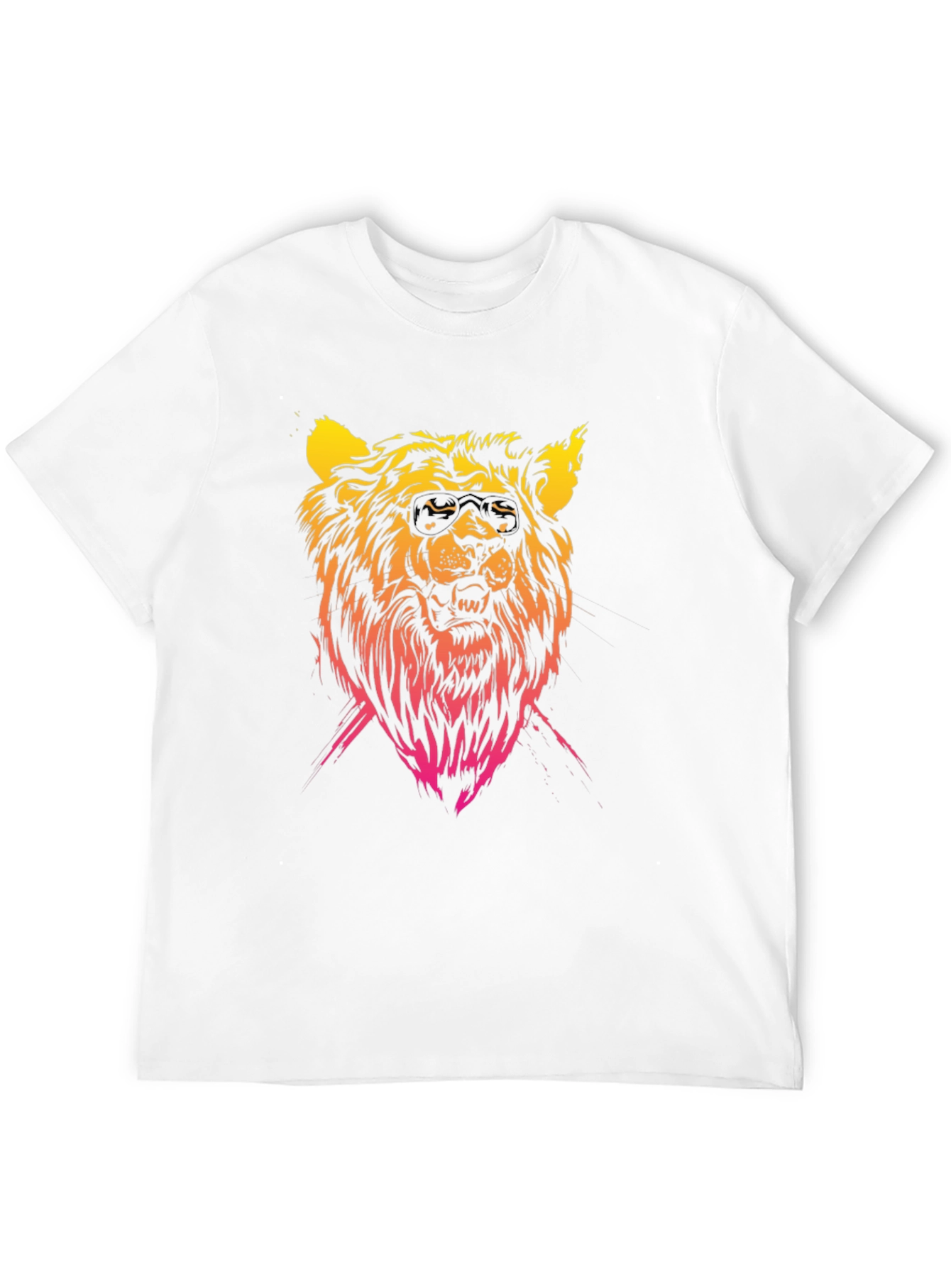 Black Lion Graphic Tee - Black Cotton T-Shirt view 12
